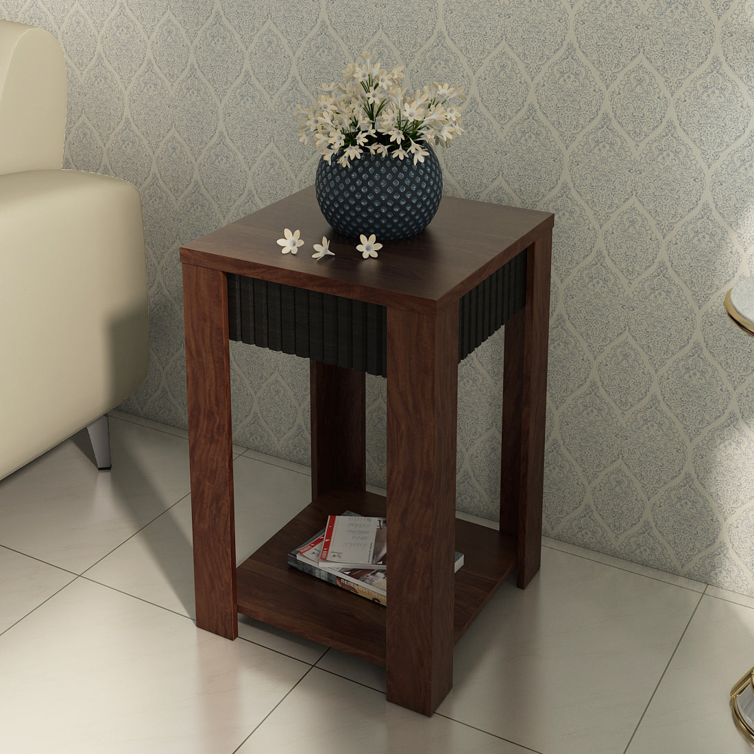 Antwerp  Side Table in Sheesham Colour
