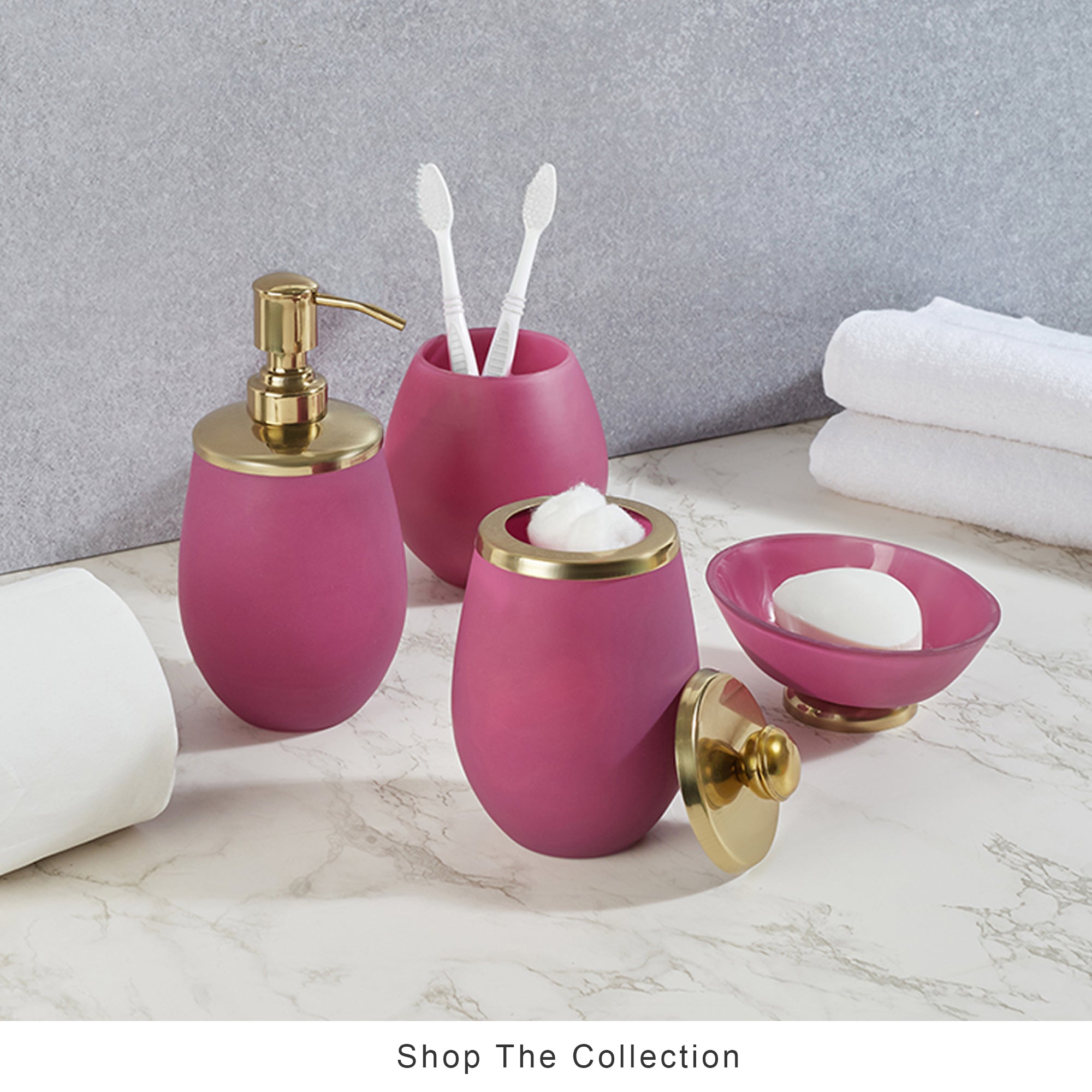 Emilia Glass Frosted Colored Jar With Lid in Plum Colour