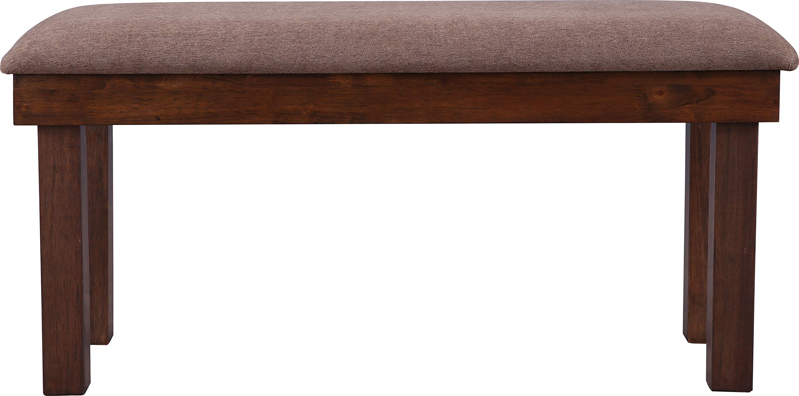 Hopton Solid Wood Four Seater Bench in Brown Color