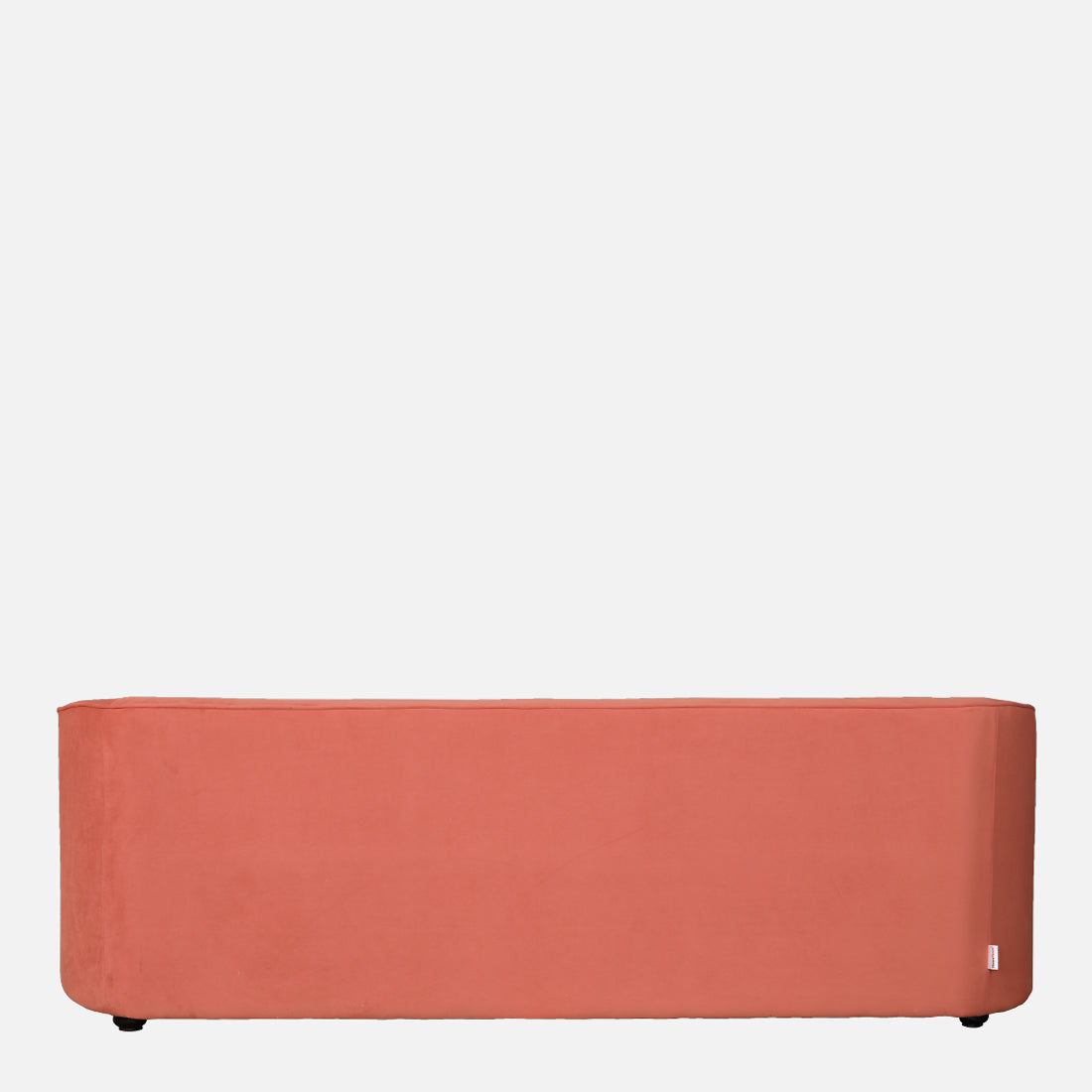 Elise Velvet Fabric Three Seater Sofa in Rust Colour