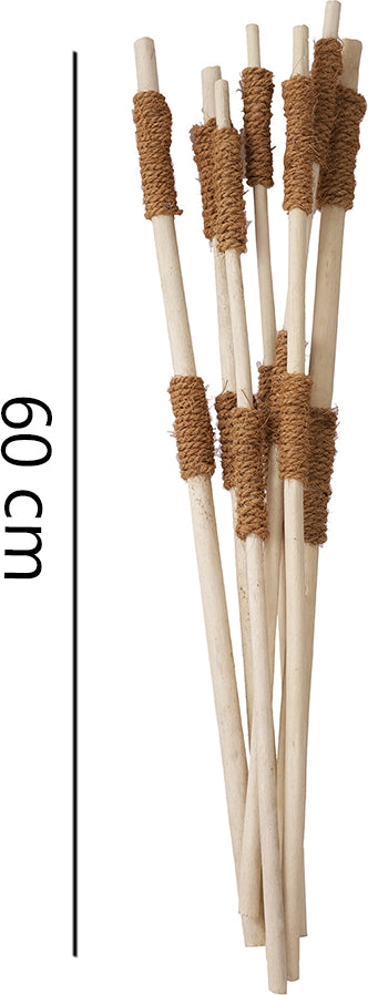 Wicker Dry Jutestick With Rope Bunch in White Colour