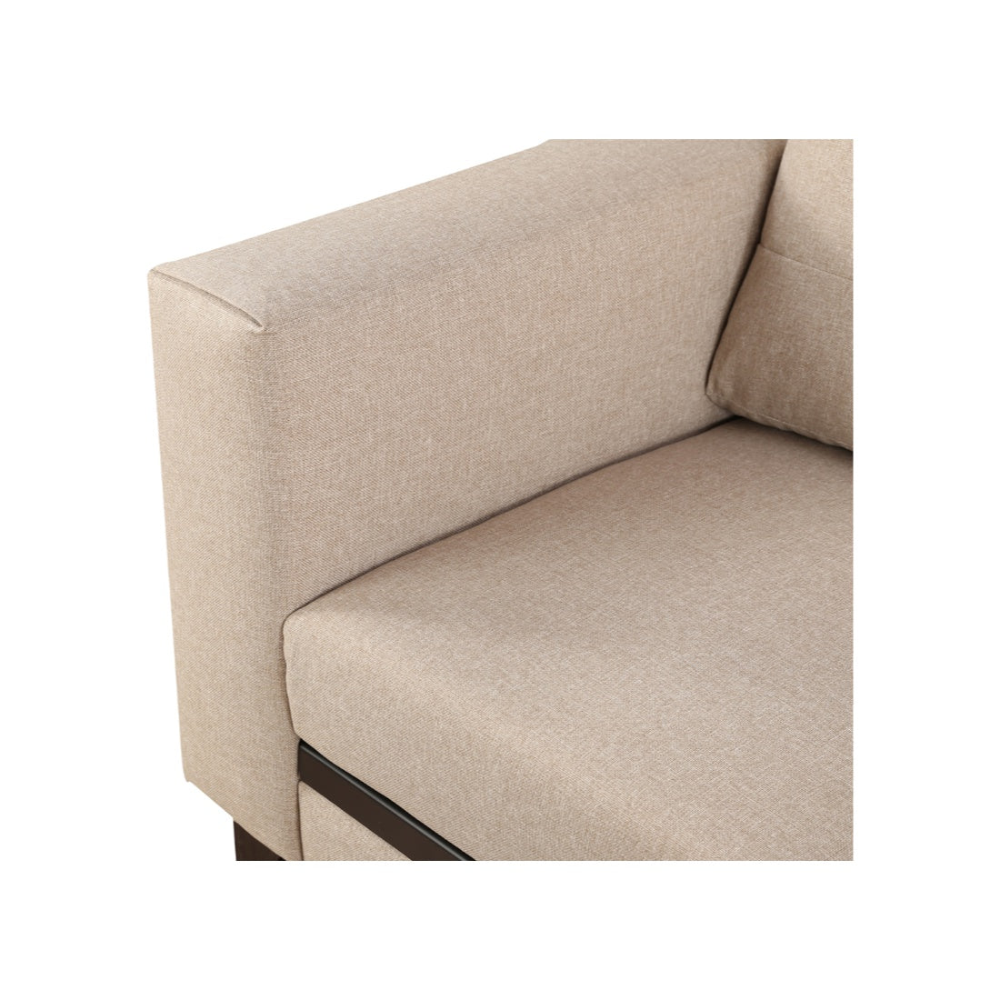 Garcia Fabric Two Seater Sofa in Beige Colour
