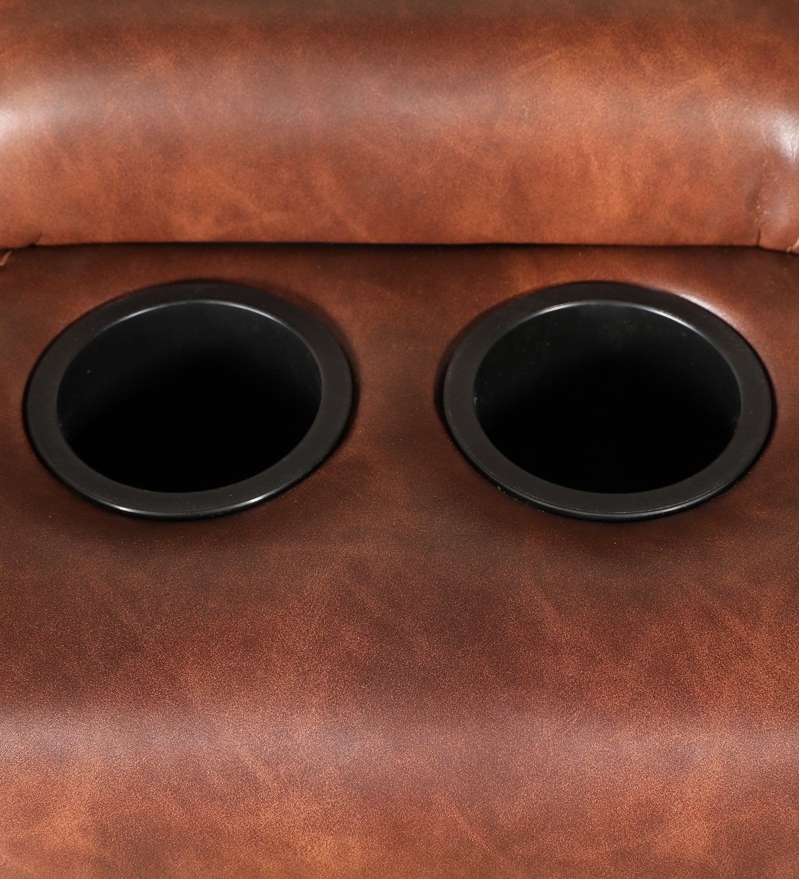 Urbano Leather Fabric Two Seater Recliner in Brown Colour