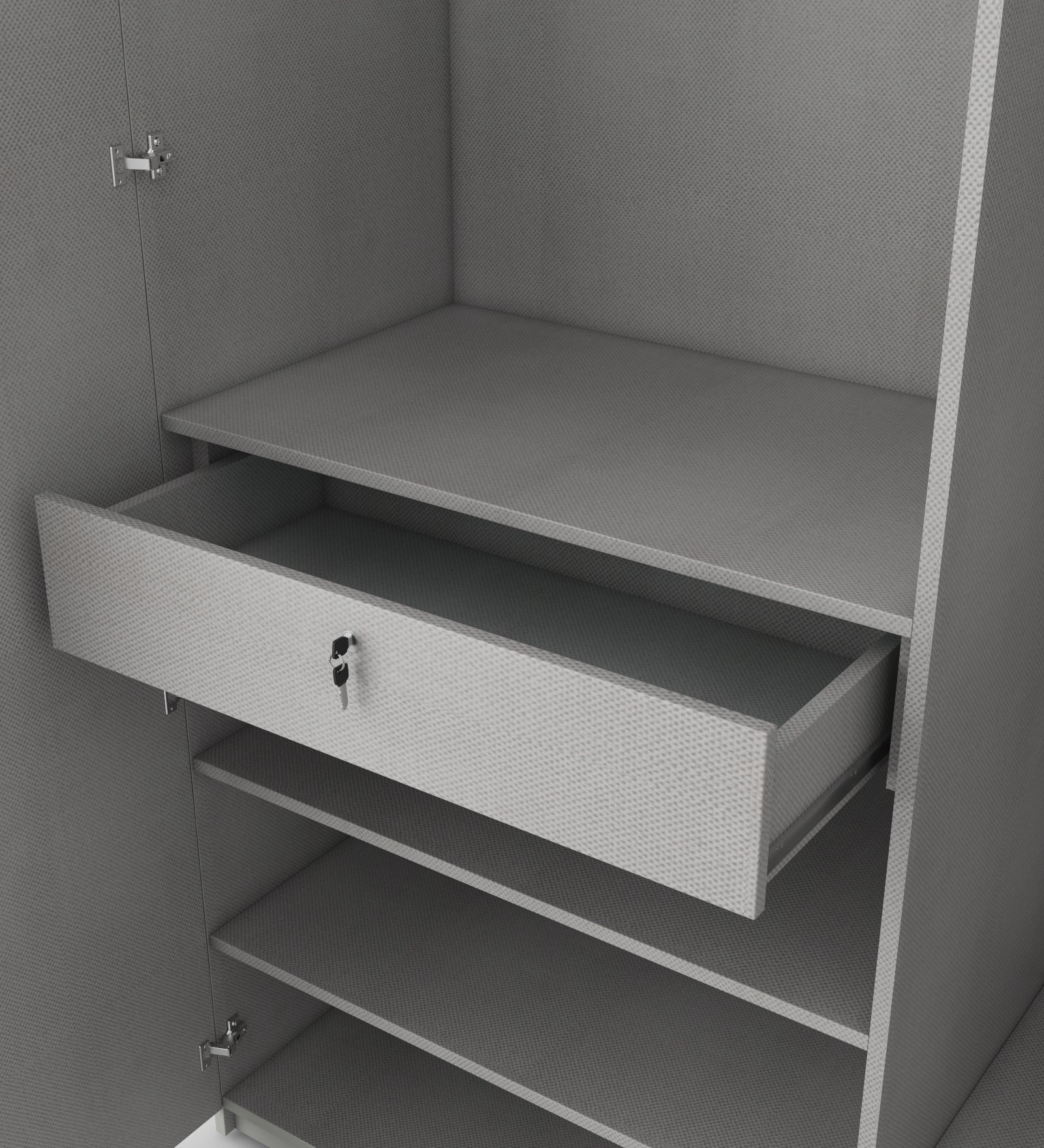 Akira 4 Door Wardrobe in Pumic Grey Colour