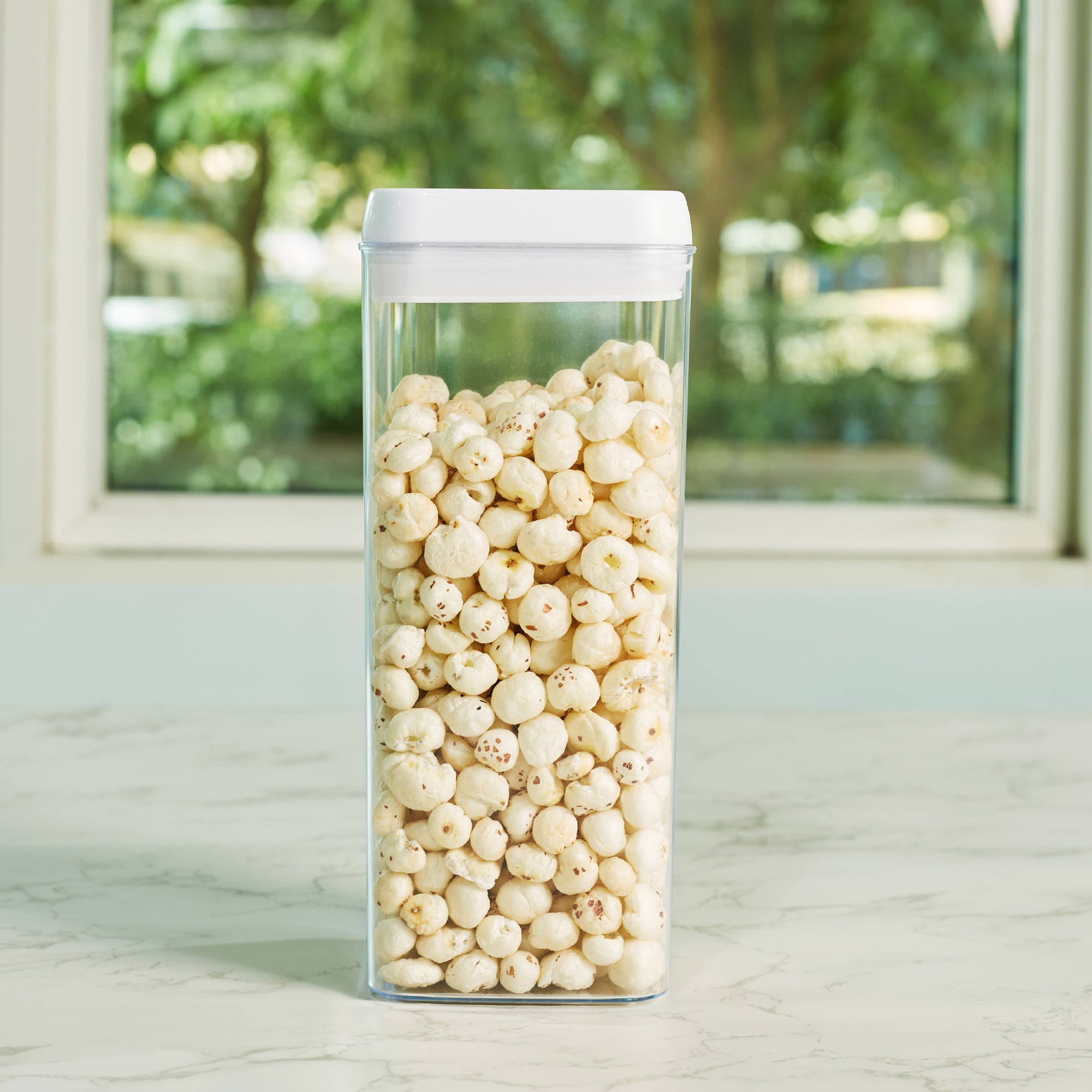 Robusto BPA Free Easy Lock Square Container 3100ml in Transparent & White Colour