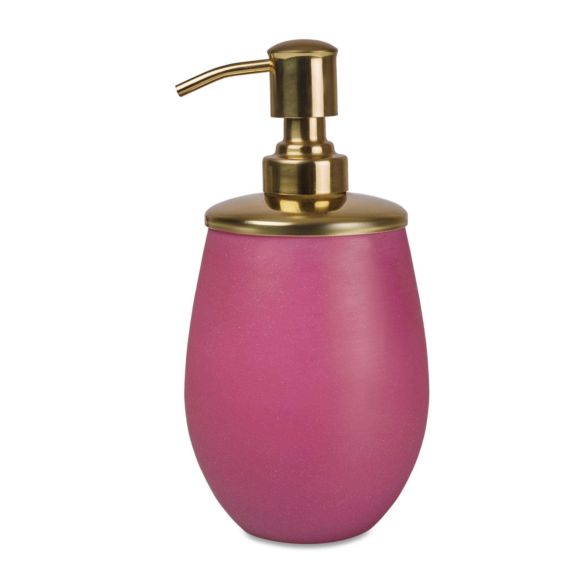 Emilia Glass Frosted Colored Liquid Soap Dispenser in Plum Colour