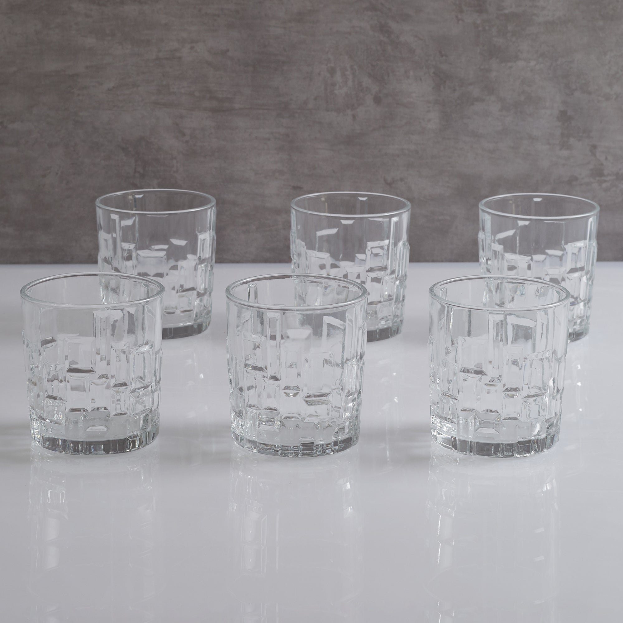 Cairo Glass Whisky Glass Set of 6 in Transparent Colour