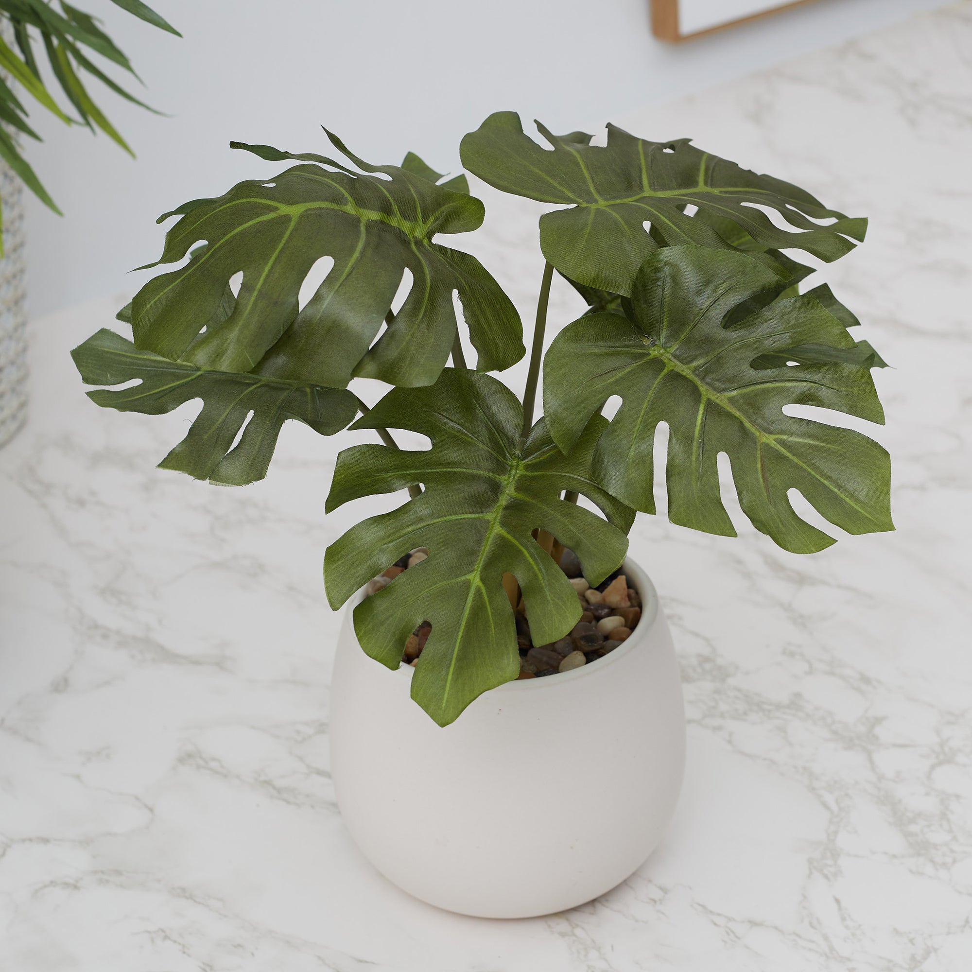 Ilana  Faux Philodendron Ceramic Potted Plant 37 Cm in Green Colour