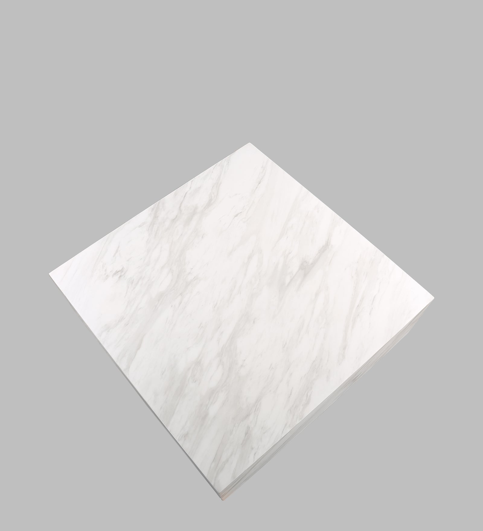 Garnet Marble Top Center Table in White Colour