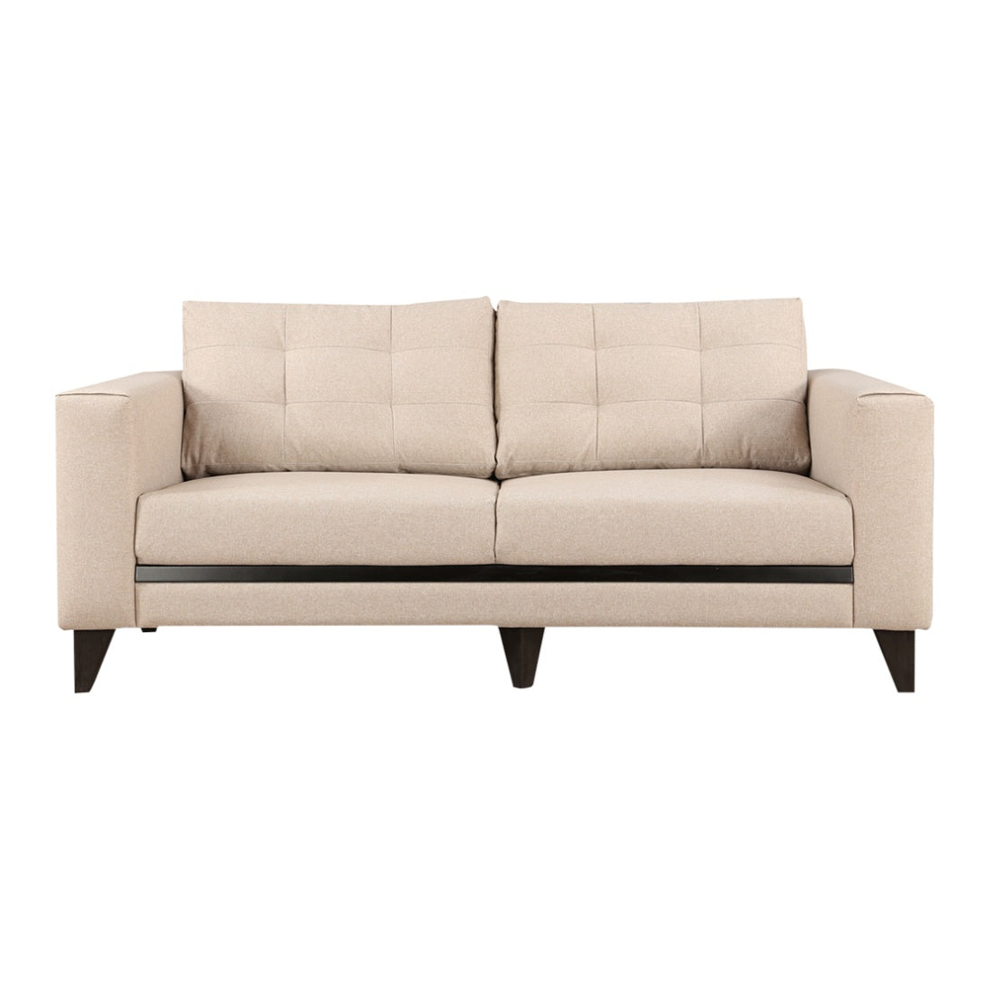 Garcia Fabric Three Seater Sofa in Beige Colour