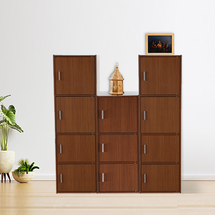 Combo - Buy Albert Engineered Wood 4 Tier + 3 Tier + 4 Tier in Oak Colour