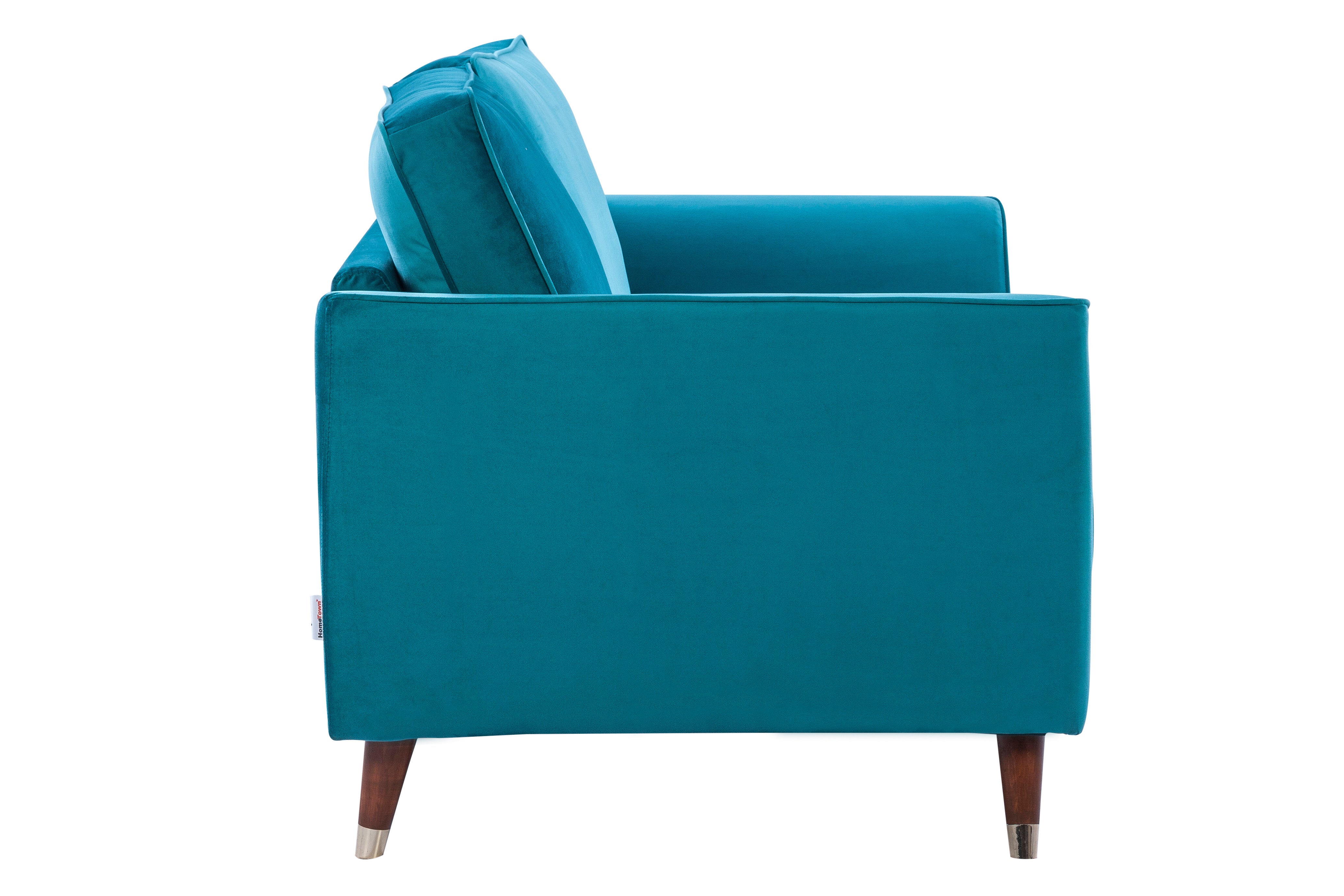 Magnific Velvet Two Seater Sofa in Green Colour