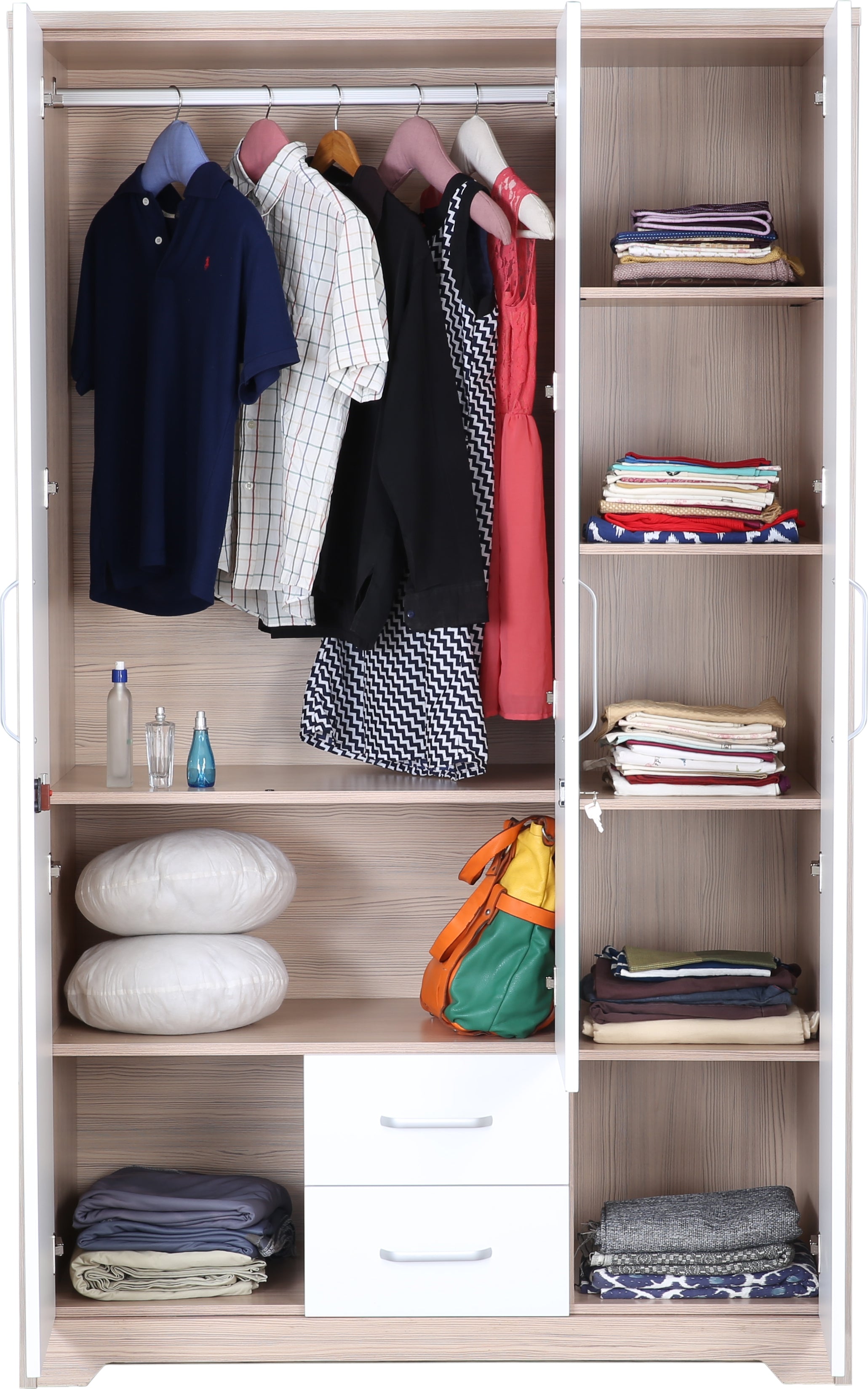 Ambra Three door Wardrobe in Oak Colour