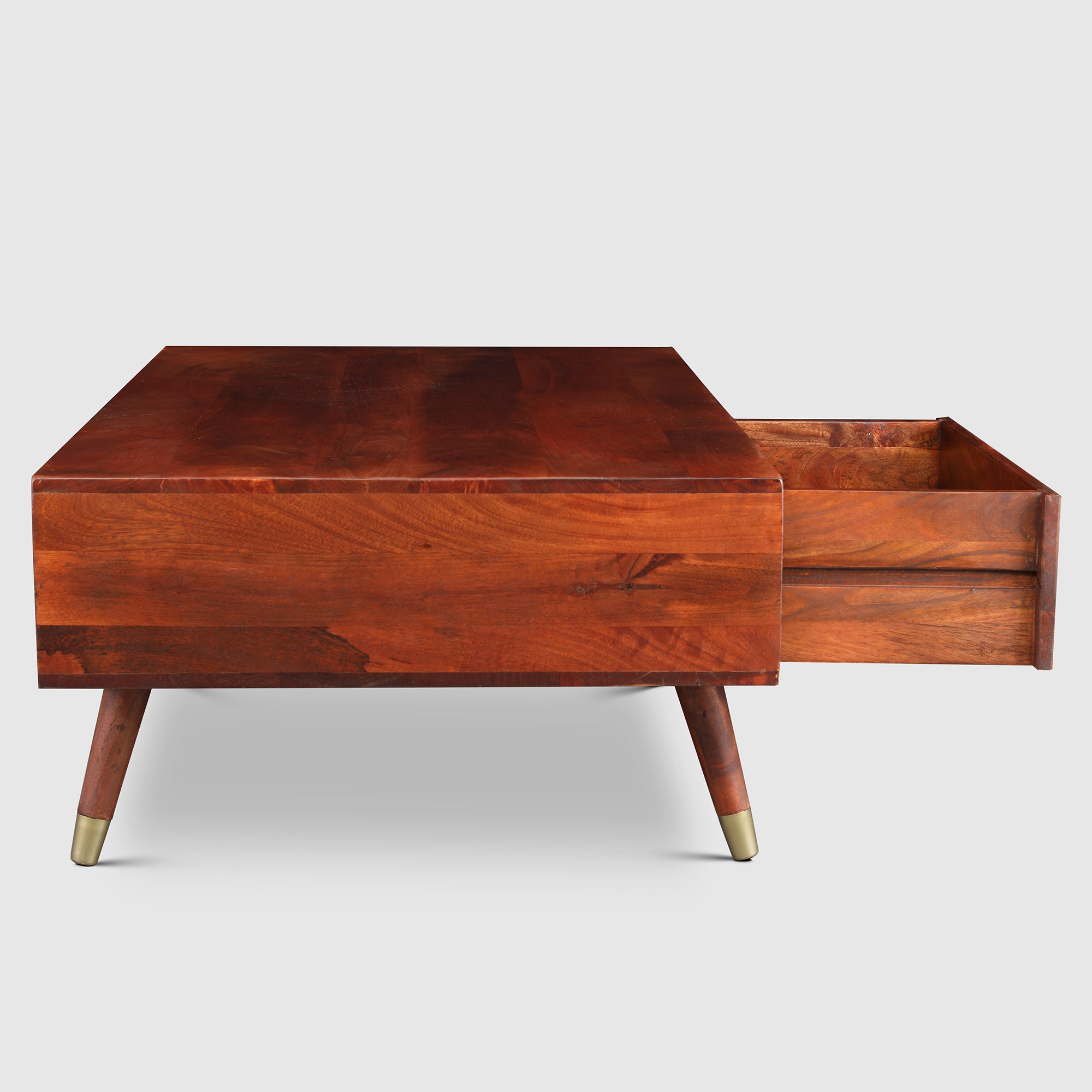 Phoolkari Center Table in Honey Finish Colour