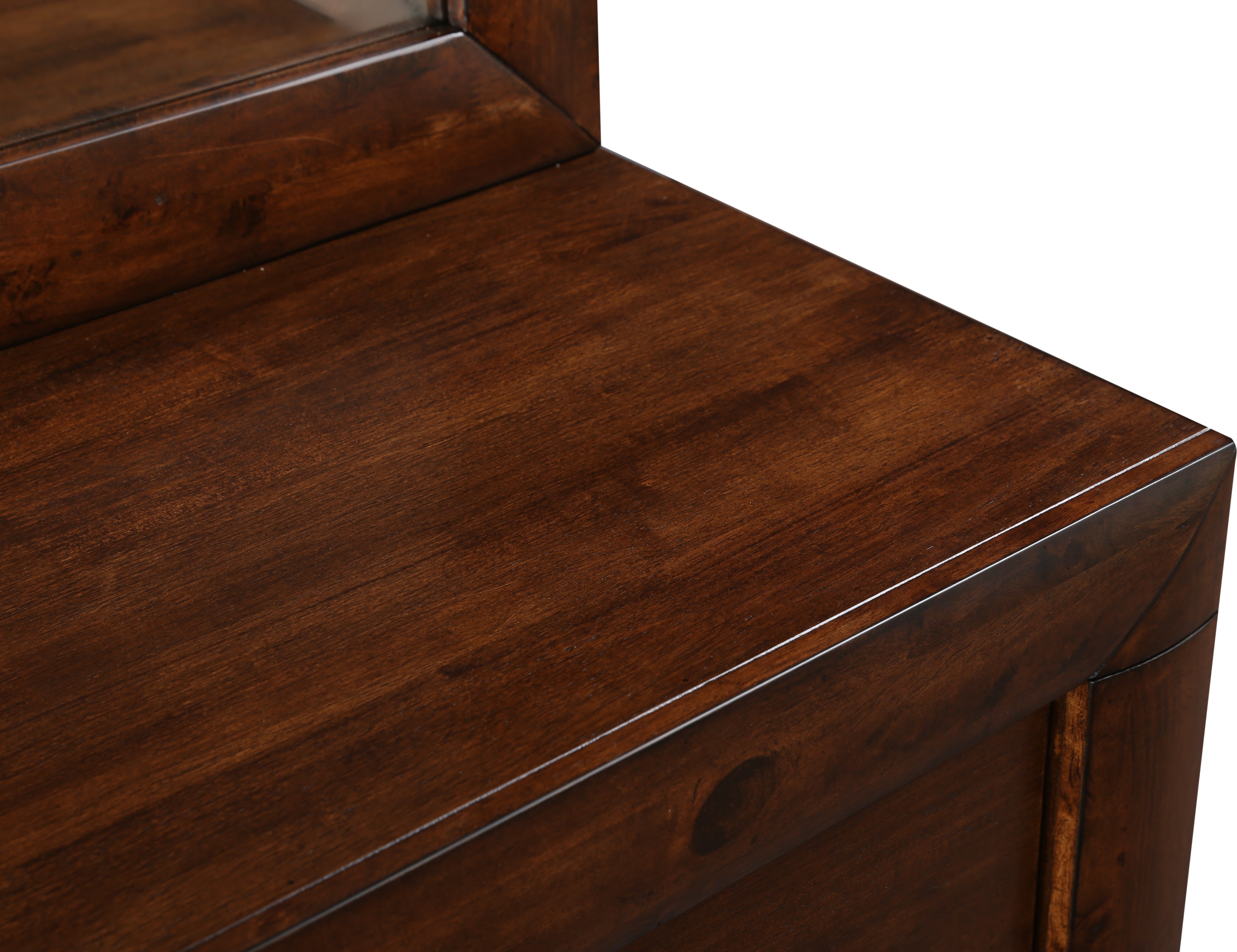 Casablanca Solidwood Dresser with mirror in Walnut Colour