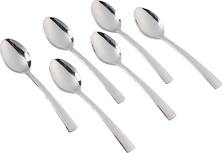 FNS Solo Tea Silver Spoon Set of 6 in Silver Colour