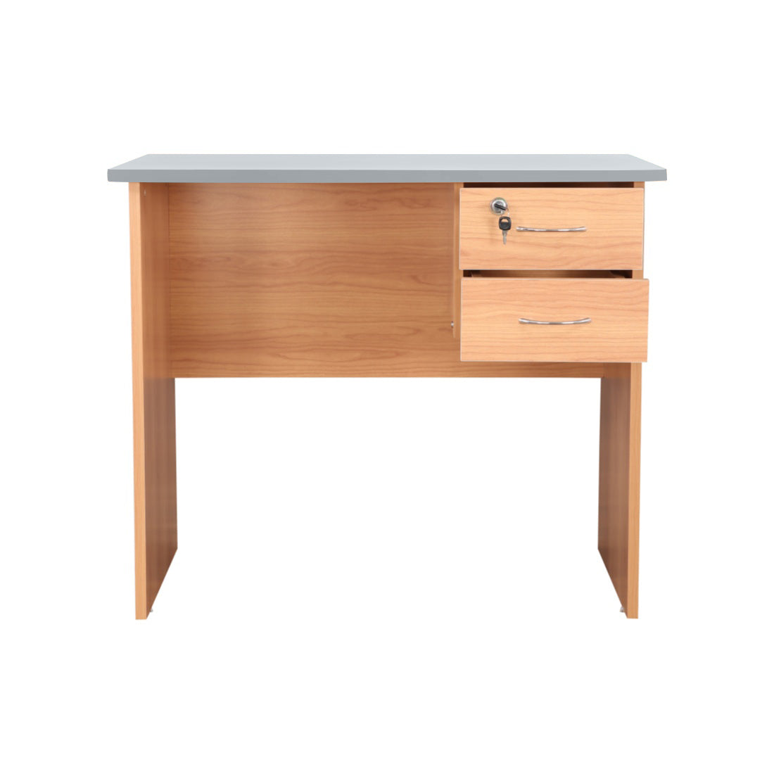 Simply Study Table in Honey + White Colour