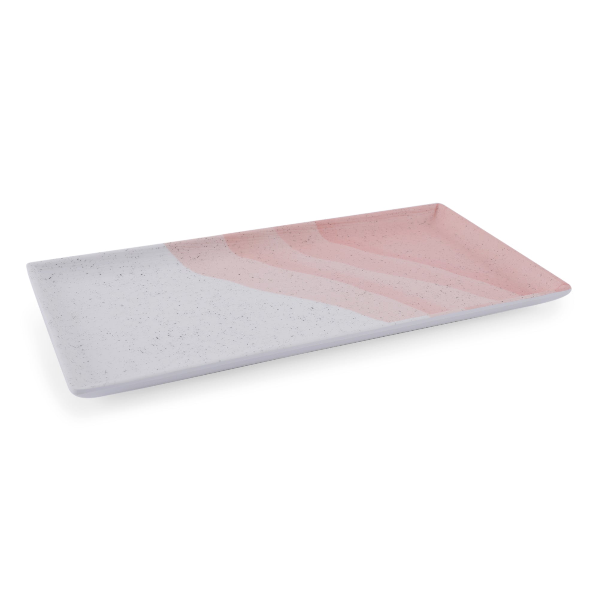Emilia Melamine Speckles Platter Large in Pink Colour