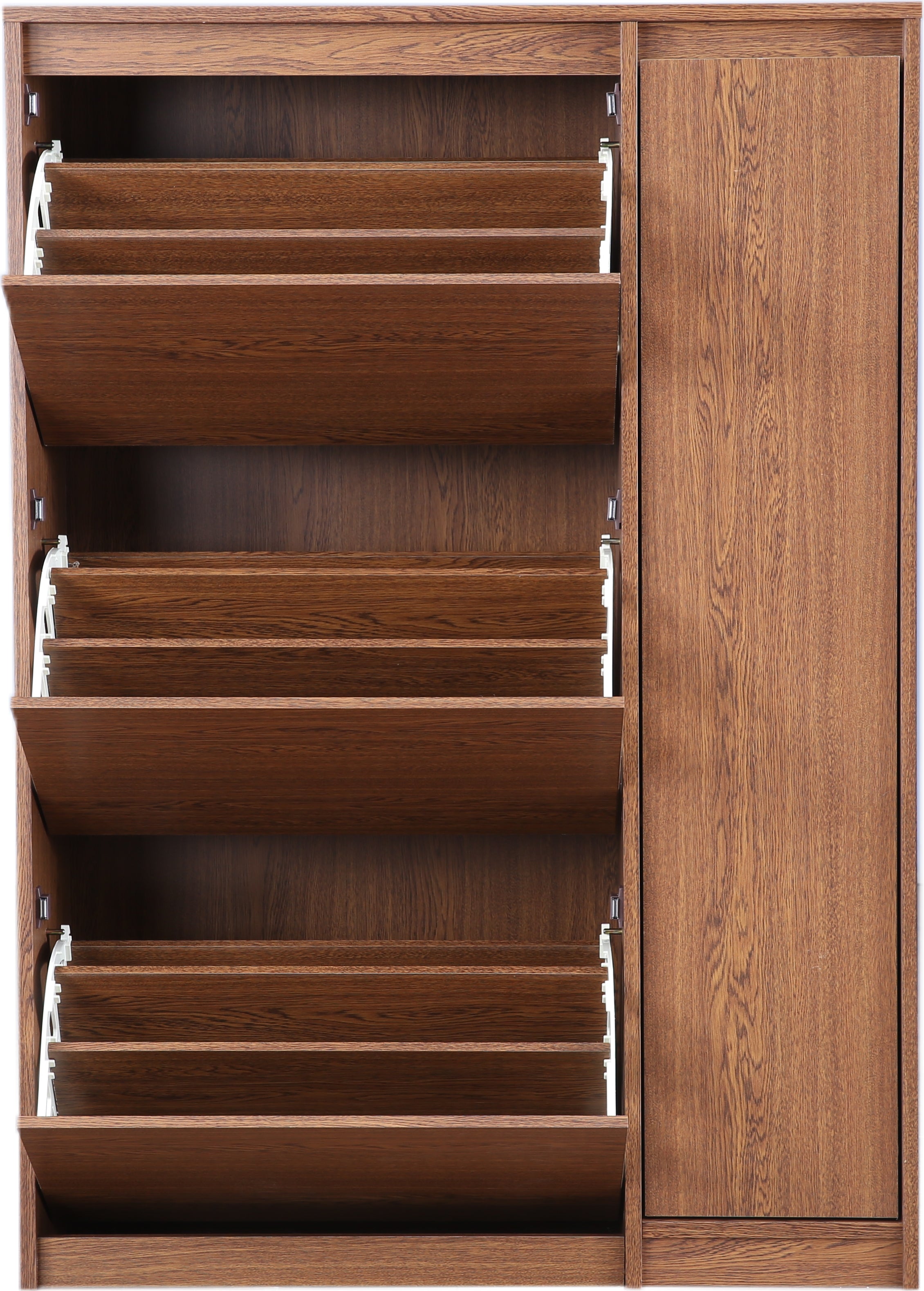 Alder Engineered Wood 3 tier Shoe Rack + Cabinet in Oak Colour