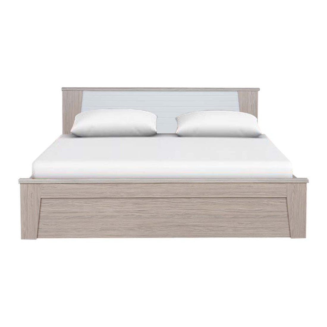 Ambra Queen bed with Hydraulic storage in Oak Colour
