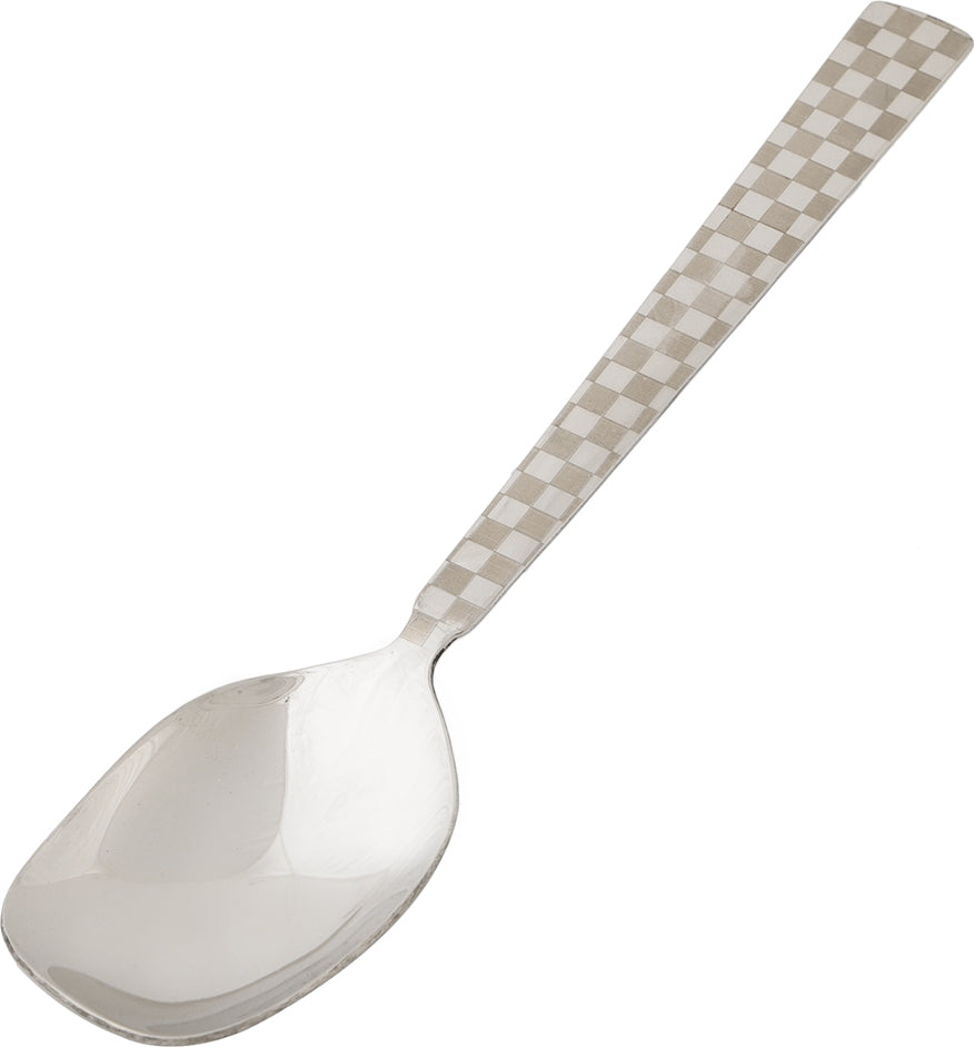 Diamond Rice Steel Spoon in Silver Colour