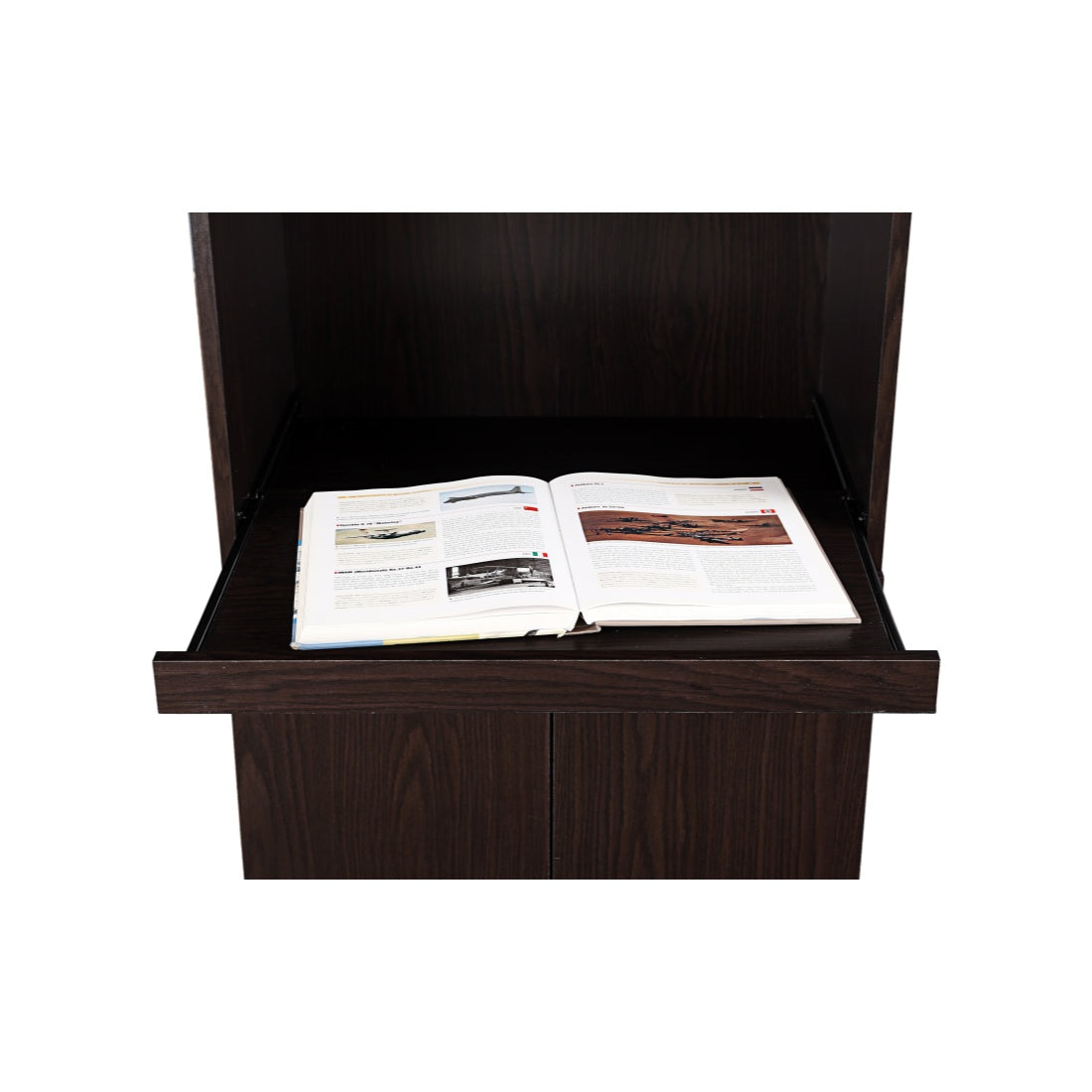 Penelope Engineered Wood Multipurpose Cabinet in Walnut Colour