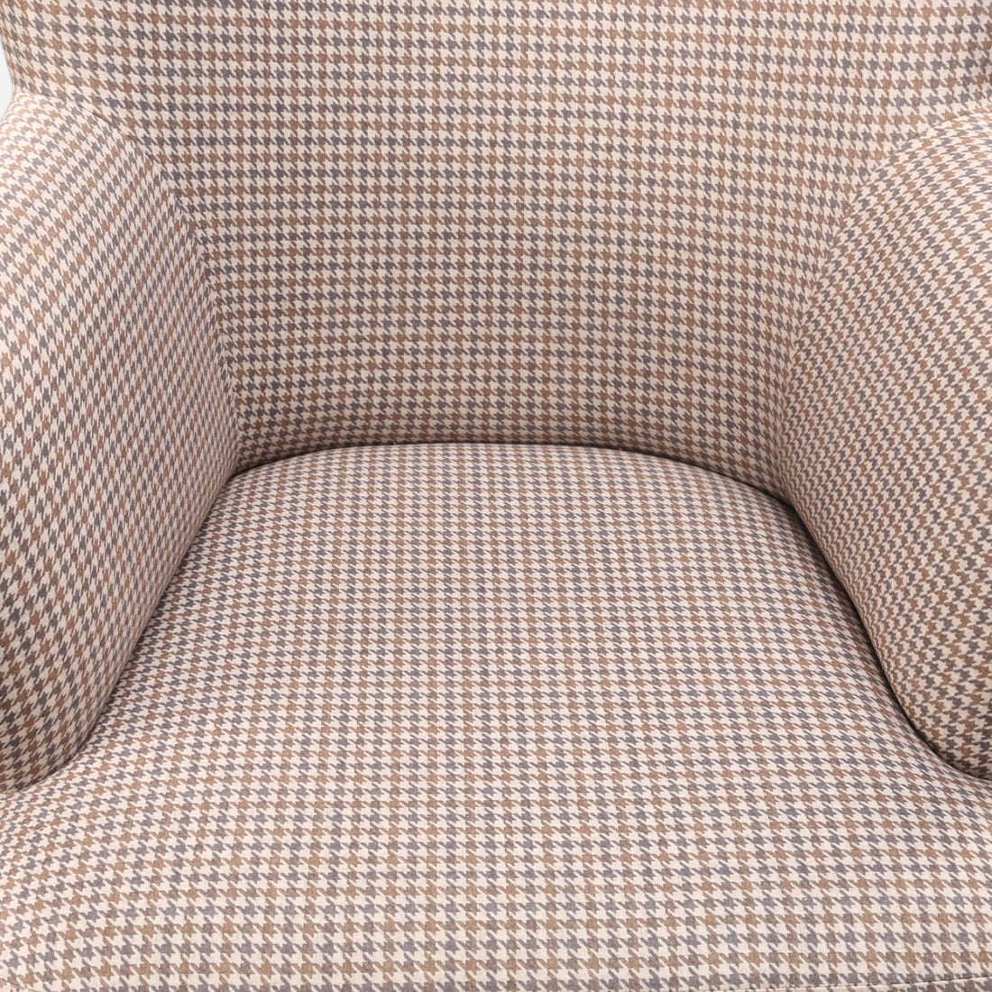 Peony Fabric Arm Chairs in Beige Colour