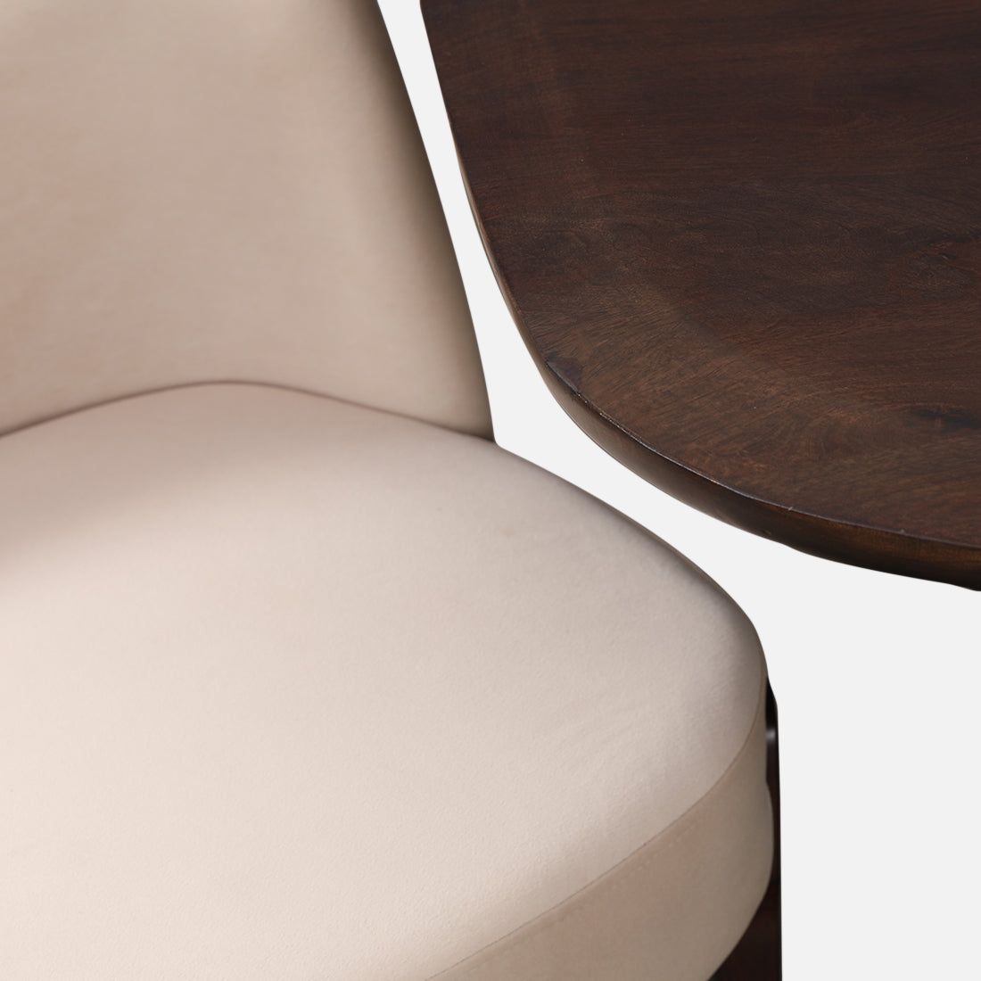 Cressida Solidwood Six Seater Dining Set in Walnut Colour