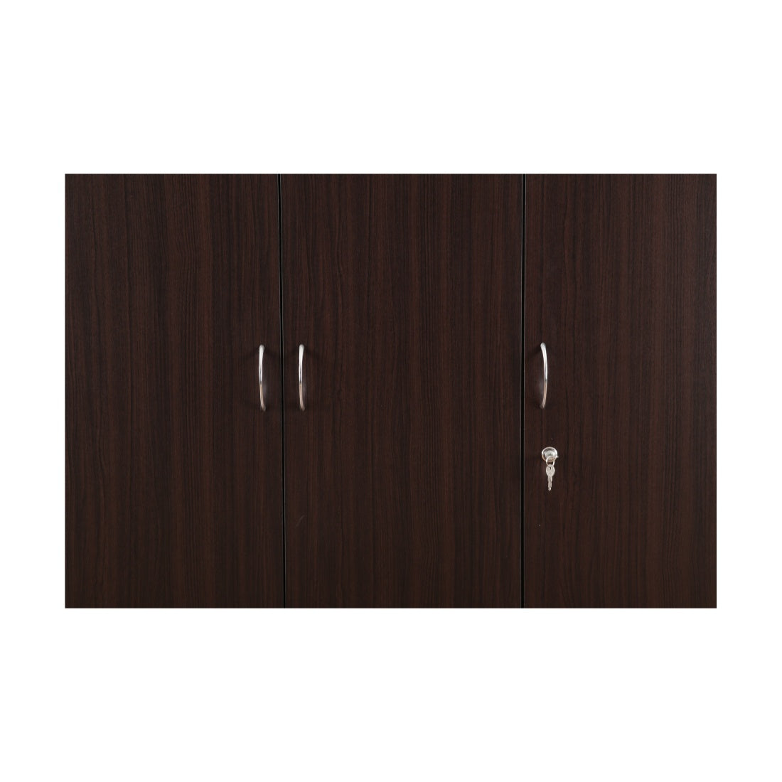 Willy Engineered Wood 3 door wardrobe in Walnut Colour