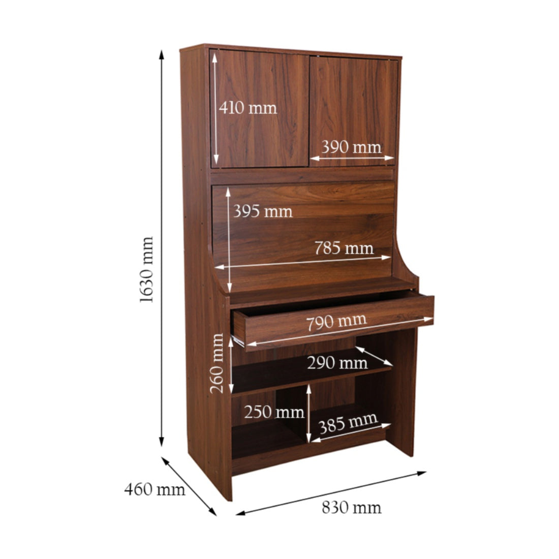 Flicker Study Table in Wenge Colour
