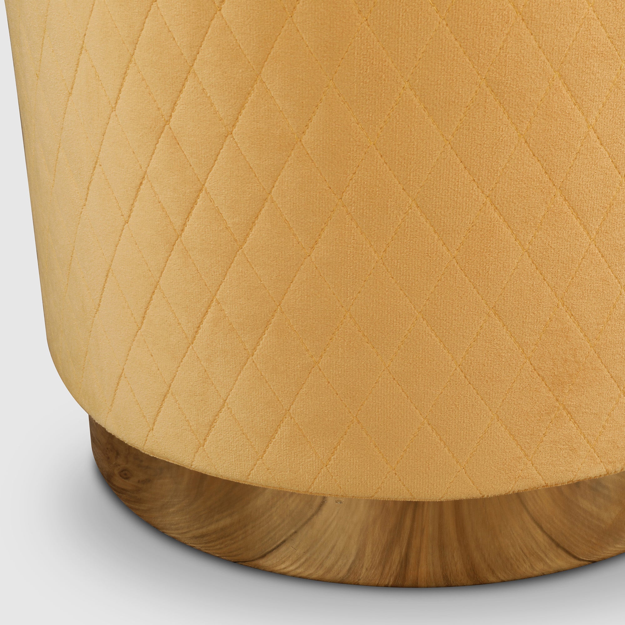 Serena Fabric Ottomans in Mustard Colour