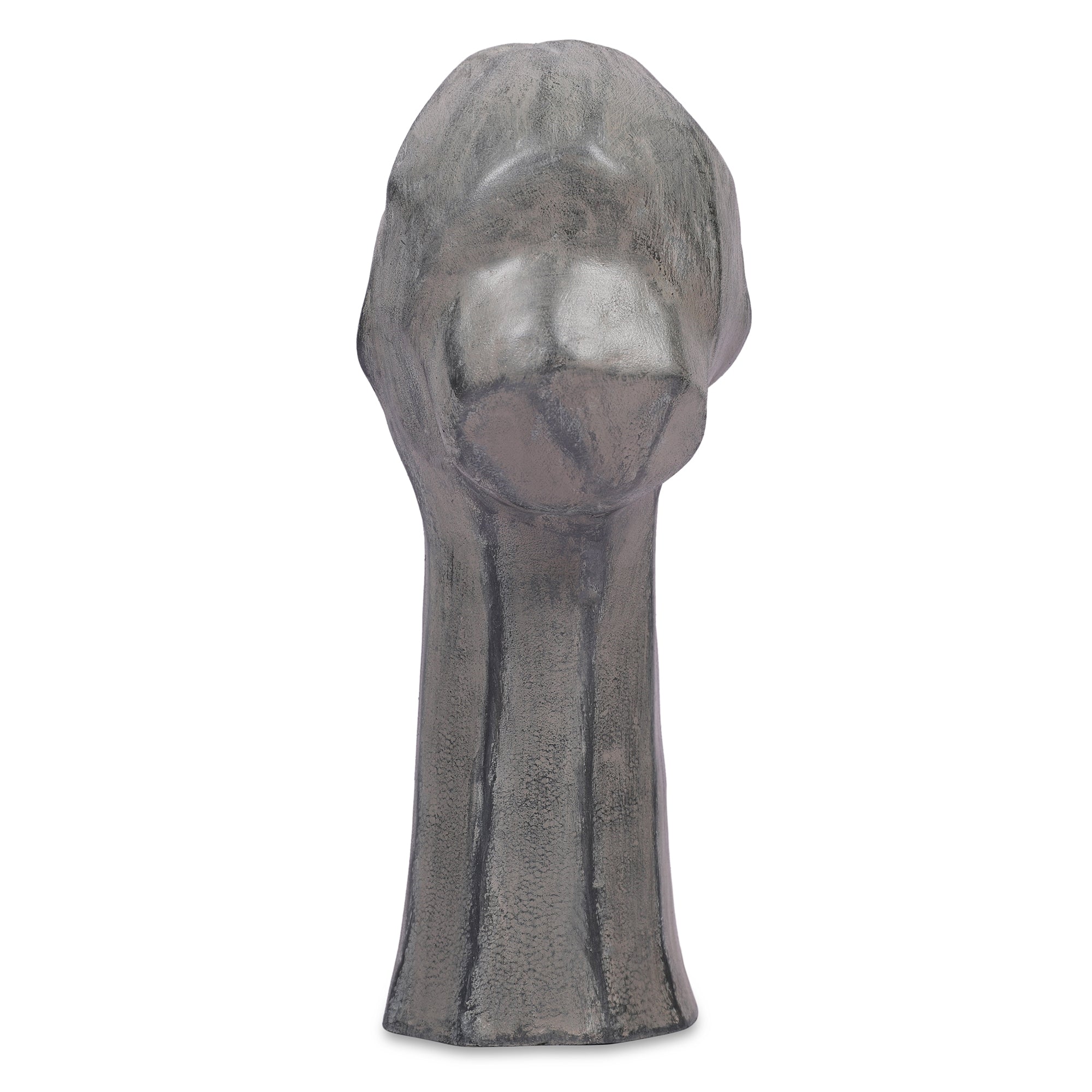 Stella Silver Pearl Finish Polyresin Female Abstract Facial Table D&eacute;cor