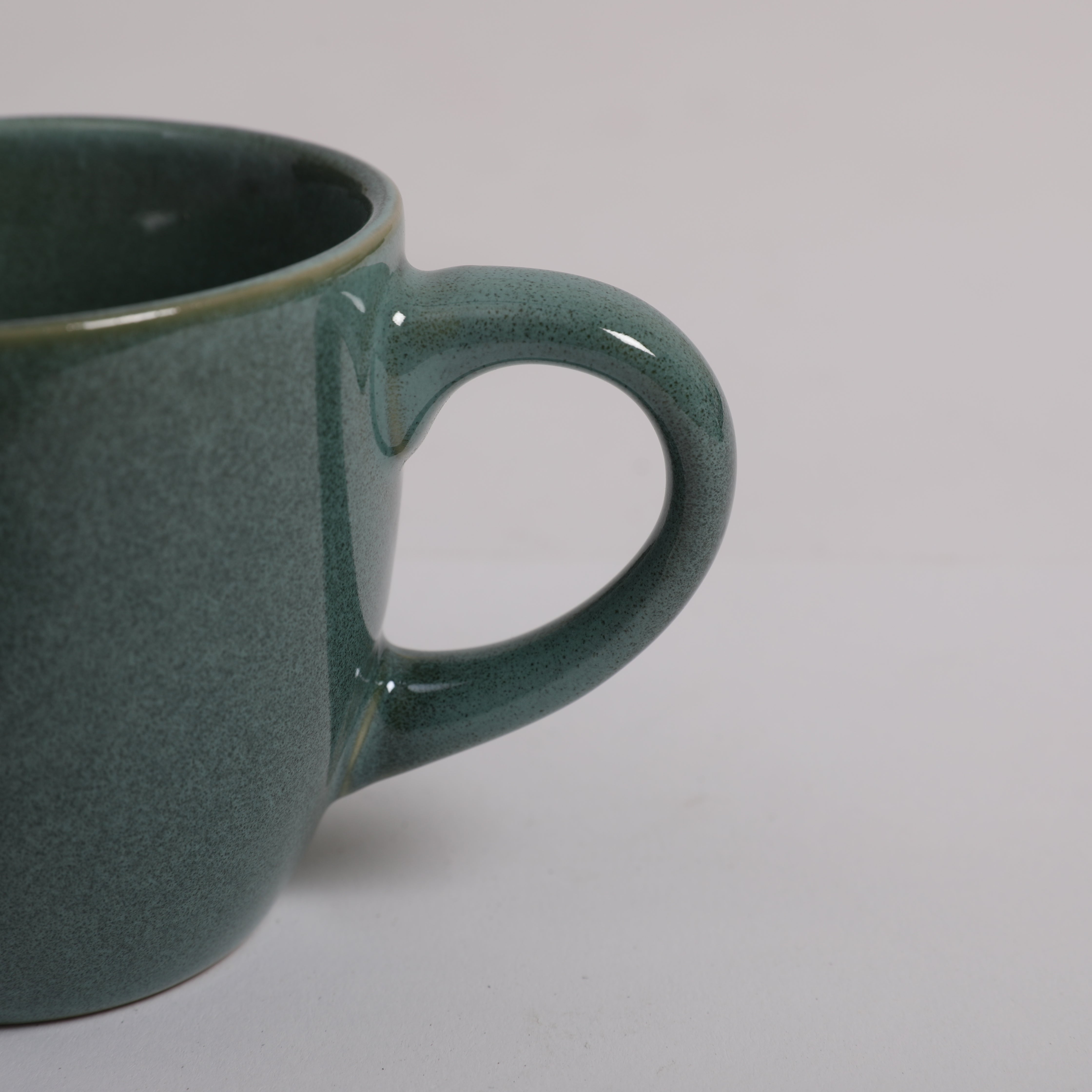 Living Essence Earl Cup & Saucer Set of 4 Pcs in Sea Green Colour