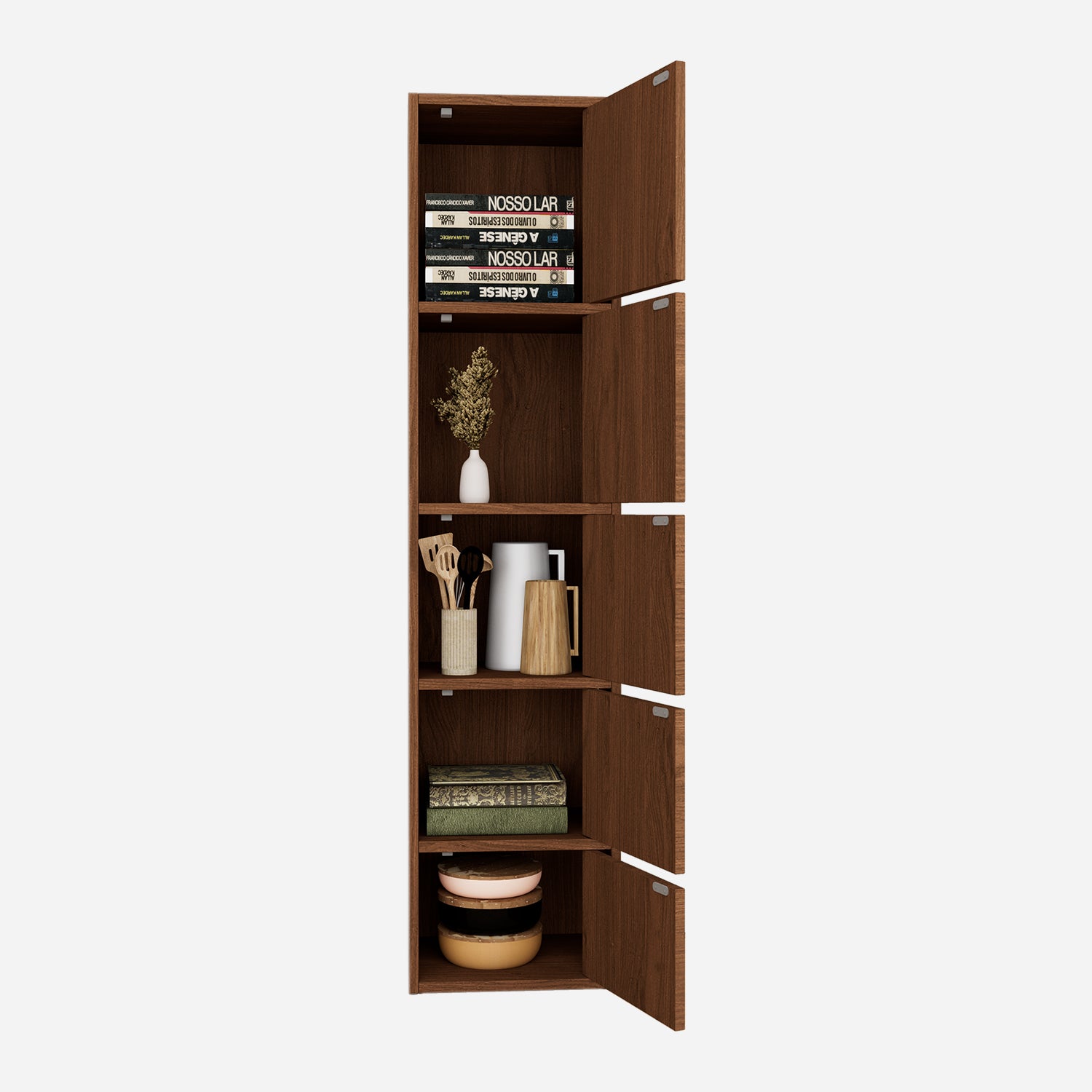 Albert Engineered Wood 5 Tier Cabinet in Oak Colour