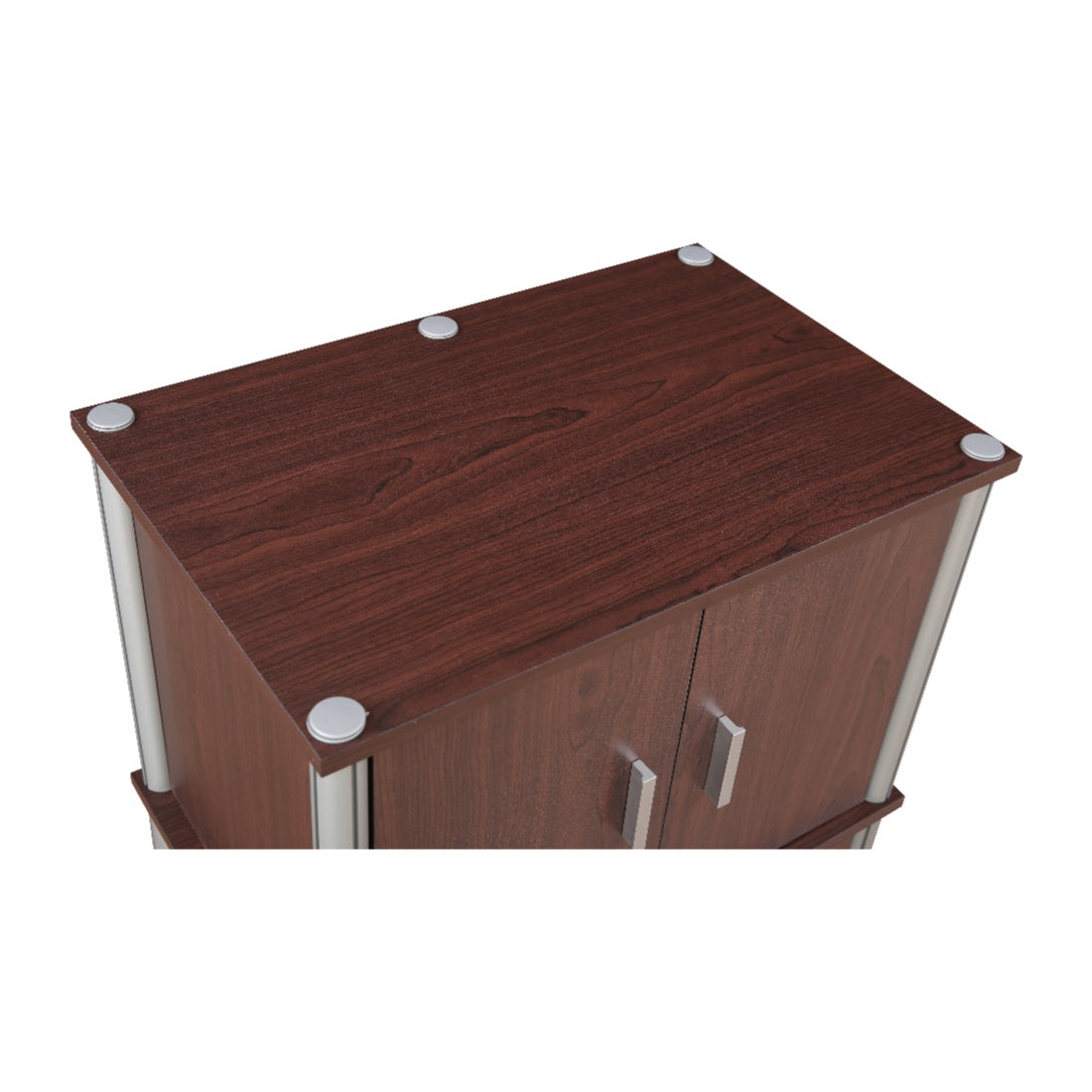 Jacob Engineered Wood Multipurpose Cabinet in Cherry Brown Colour