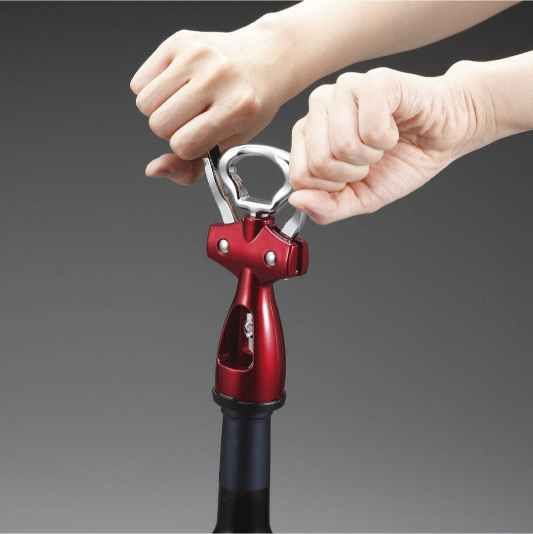 Wine Cork Screw (Wing) Stainless steel Wine Cork Screw in Red Colour