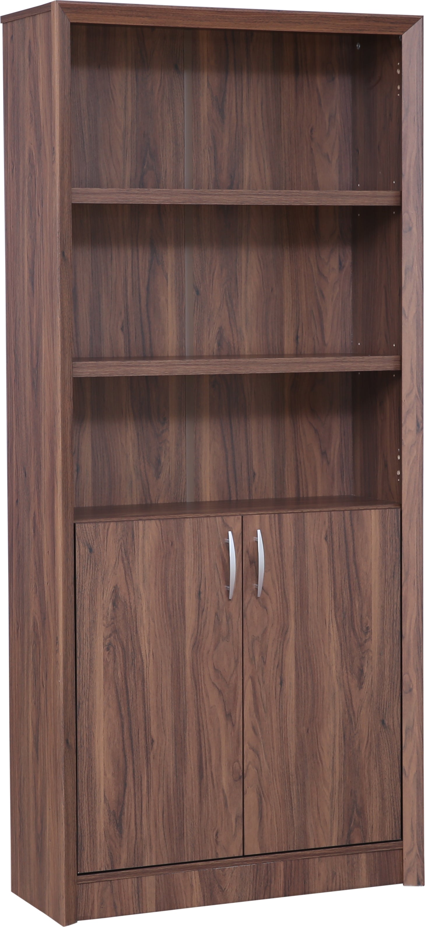 Stark Engineered Wood Open Book Case in Walnut Colour