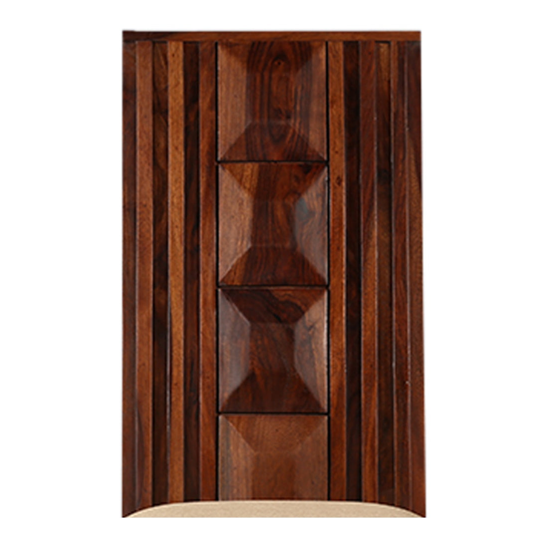 Woodrow Sheesham Wood(Rosewood) Dining Chair Set of 2 in Honey Colour