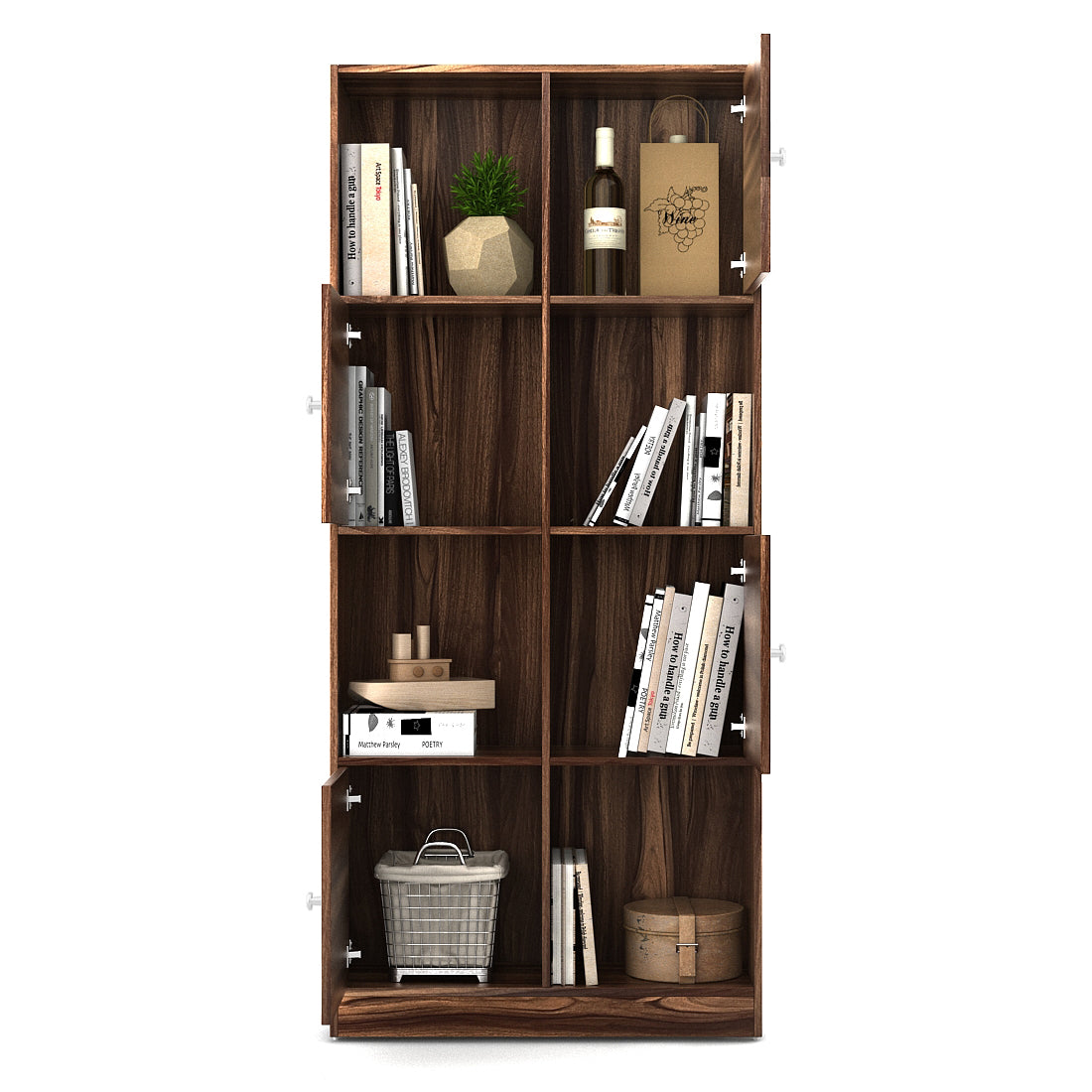 Matrix  Book Shelves in Asian Walnut Colour