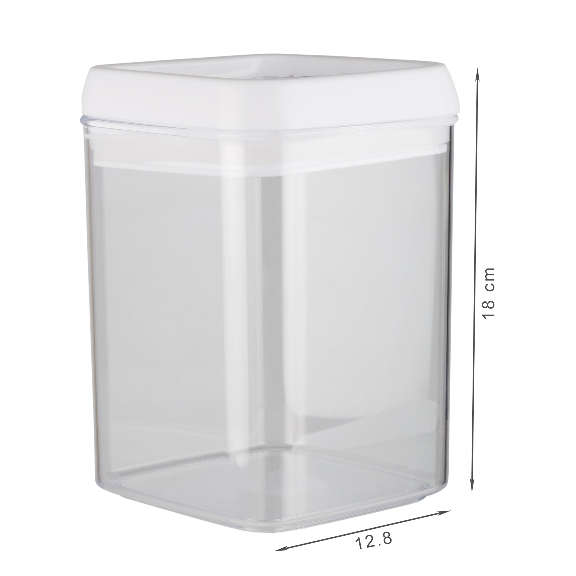 Robusto BPA Free Easy Lock Square Container 1700ml in Transparent & White Colour