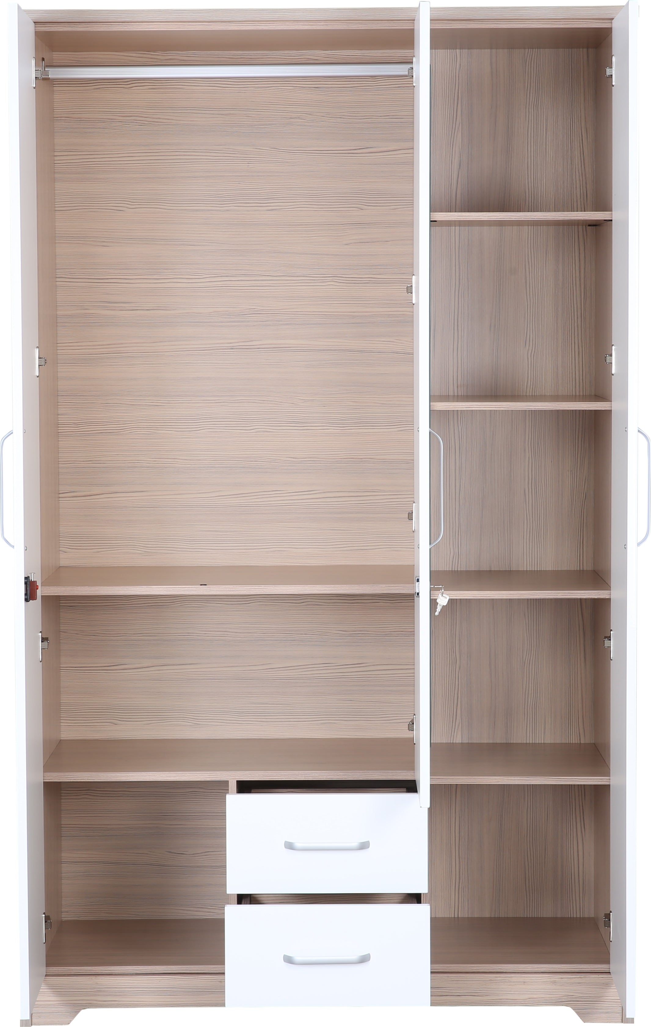 Ambra Three door Wardrobe in Oak Colour