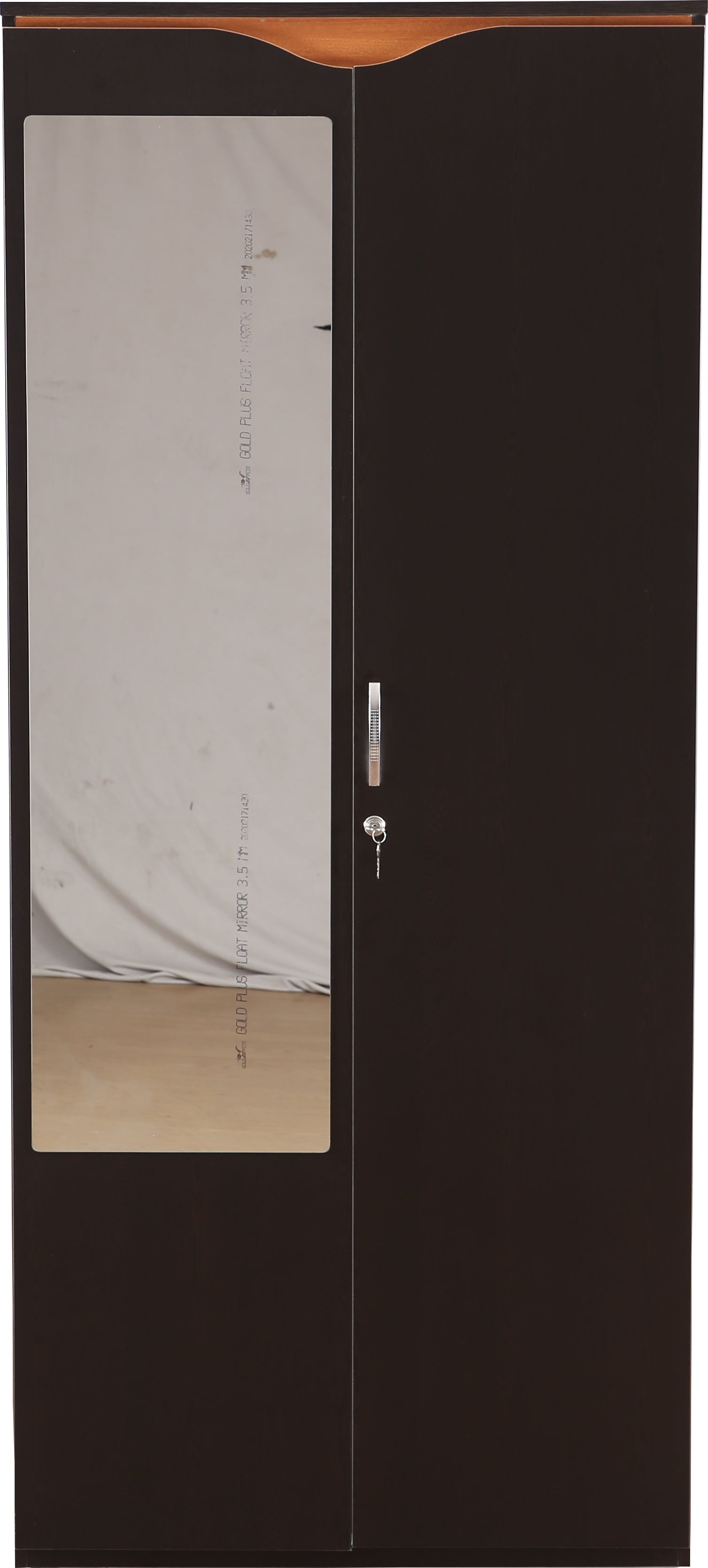 Swirl Two door Wardrobe in Wenge Colour
