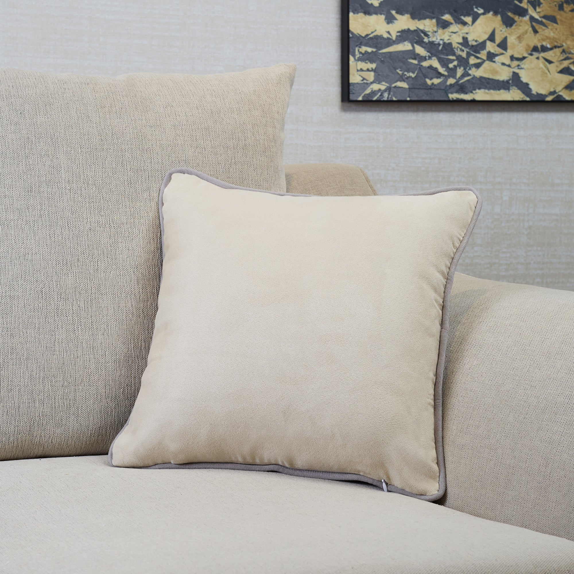 Nora Shades  Reversible Solid Cushion Cover 40X40 Cm in Grey Colour