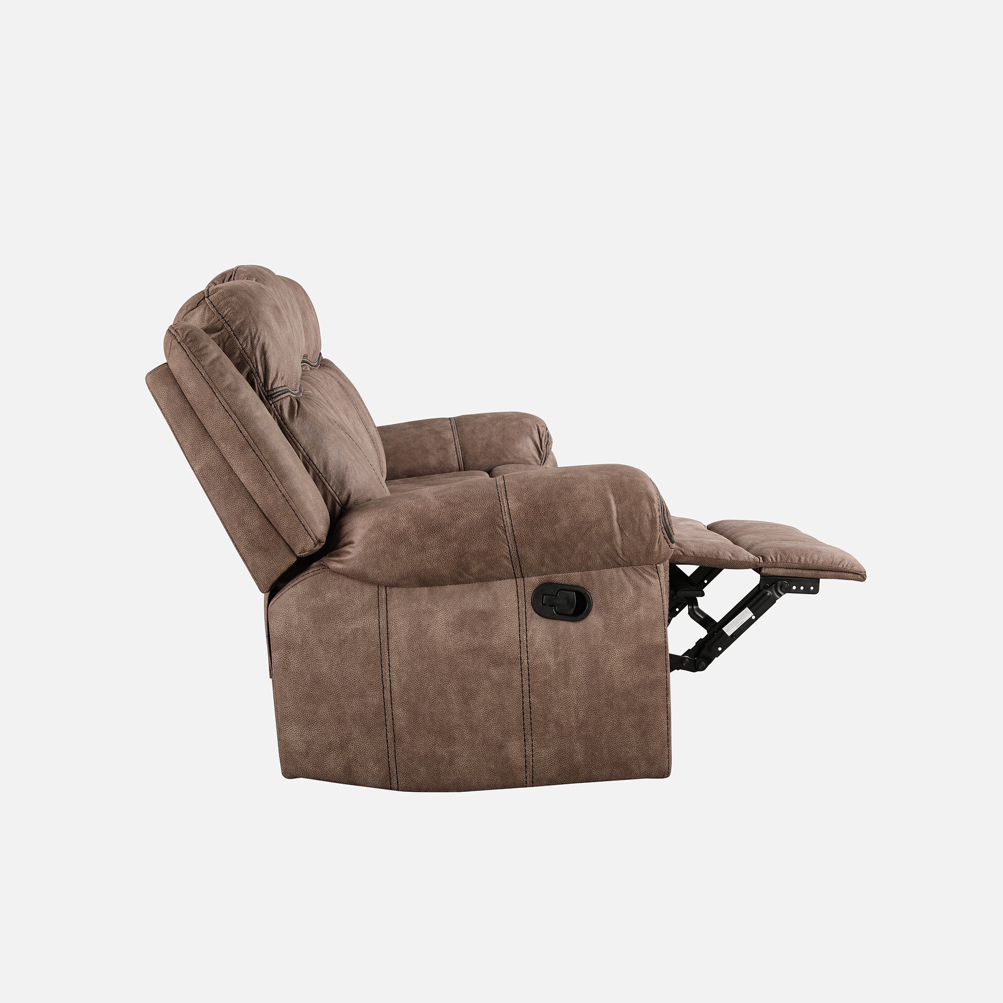 Enfield Fabric 3 Seater Recliner in Brown Colour