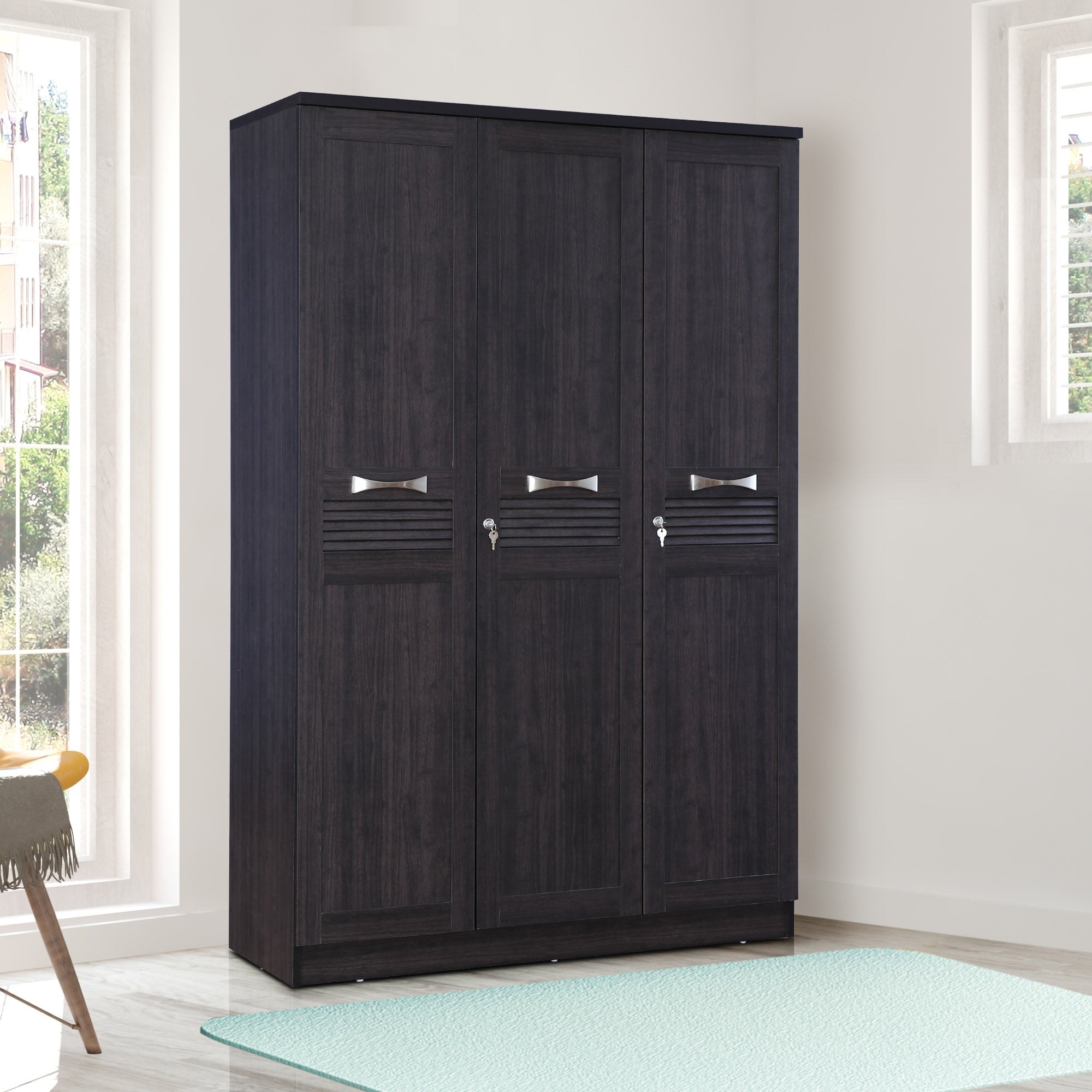 Bolton Three door Wardrobe in Wenge Colour