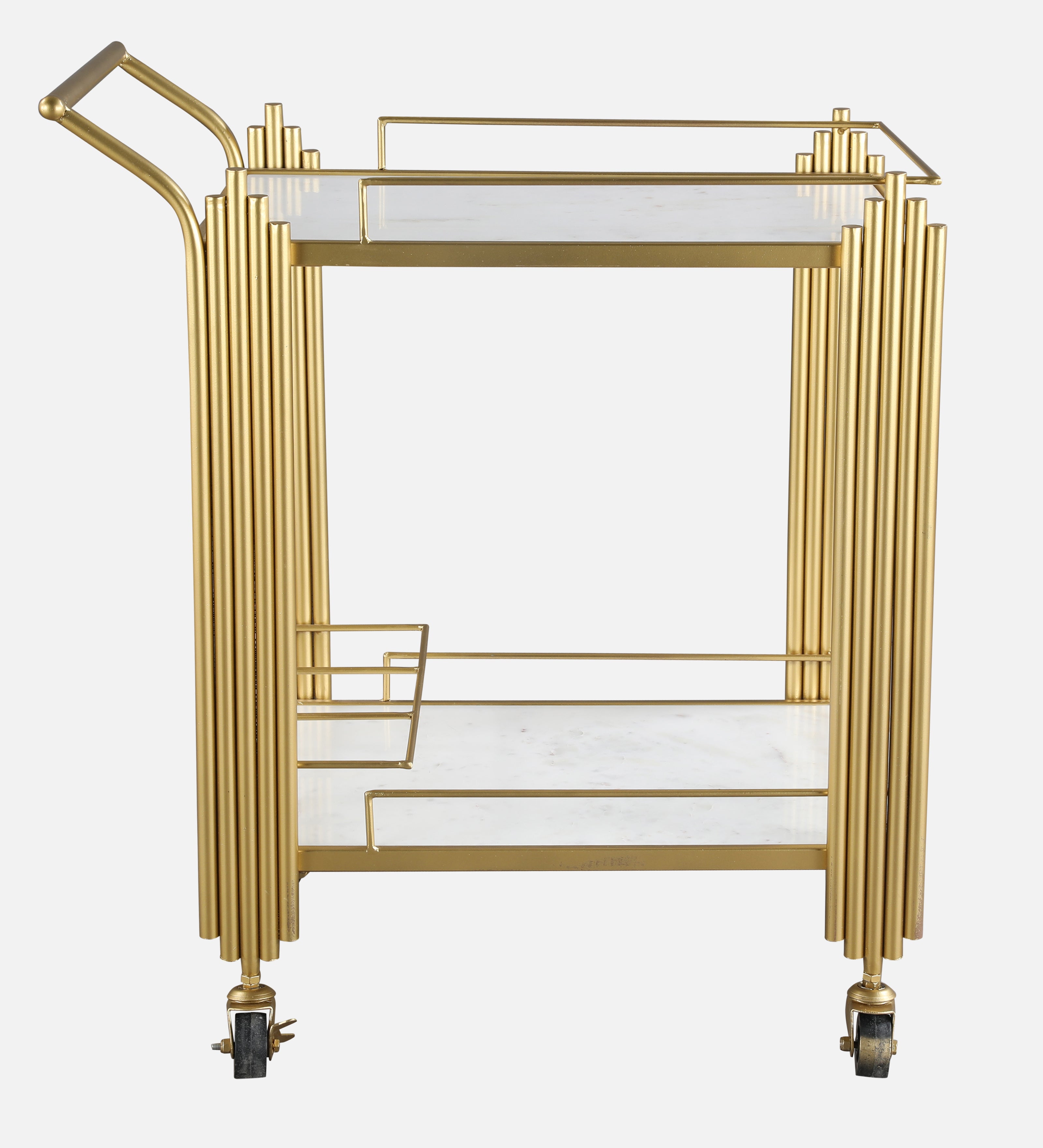 Giove Metal Serving Trolleys in Gold Colour