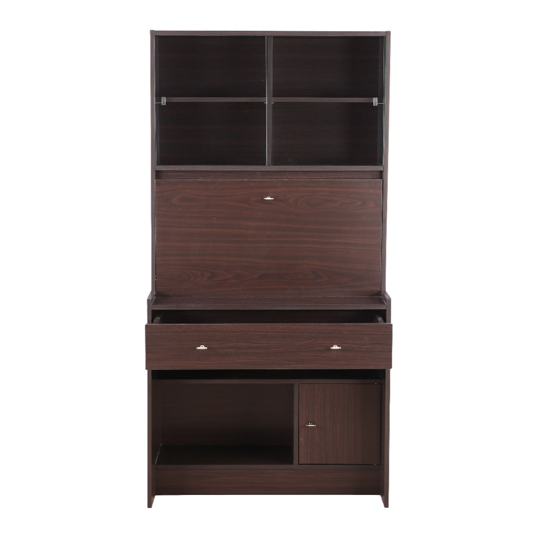 Gleam Study Table in Walnut Colour