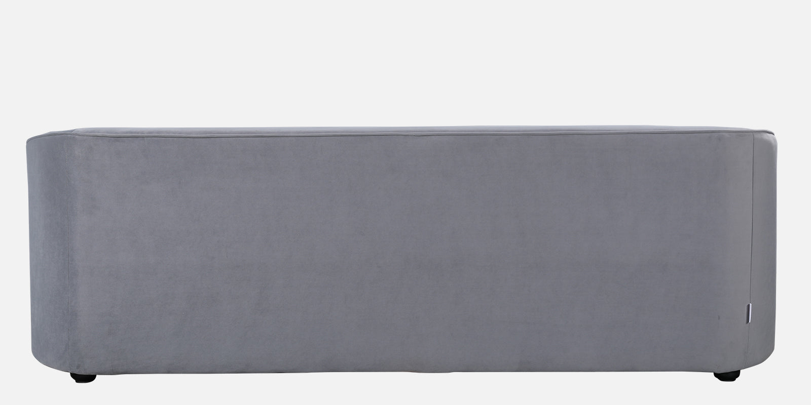 Elise Velvet Fabric Three Seater Sofa in Dark Grey Colour