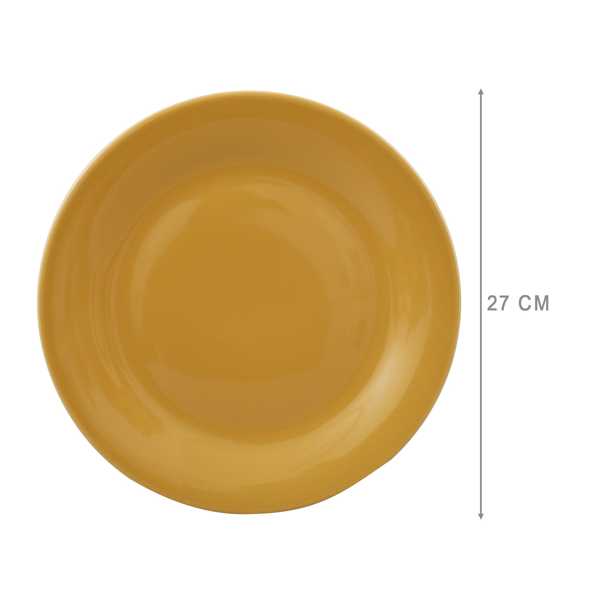 Palette Ceramic 10.5 Inch Dinner Plate 4 Pcs in Yellow Colour