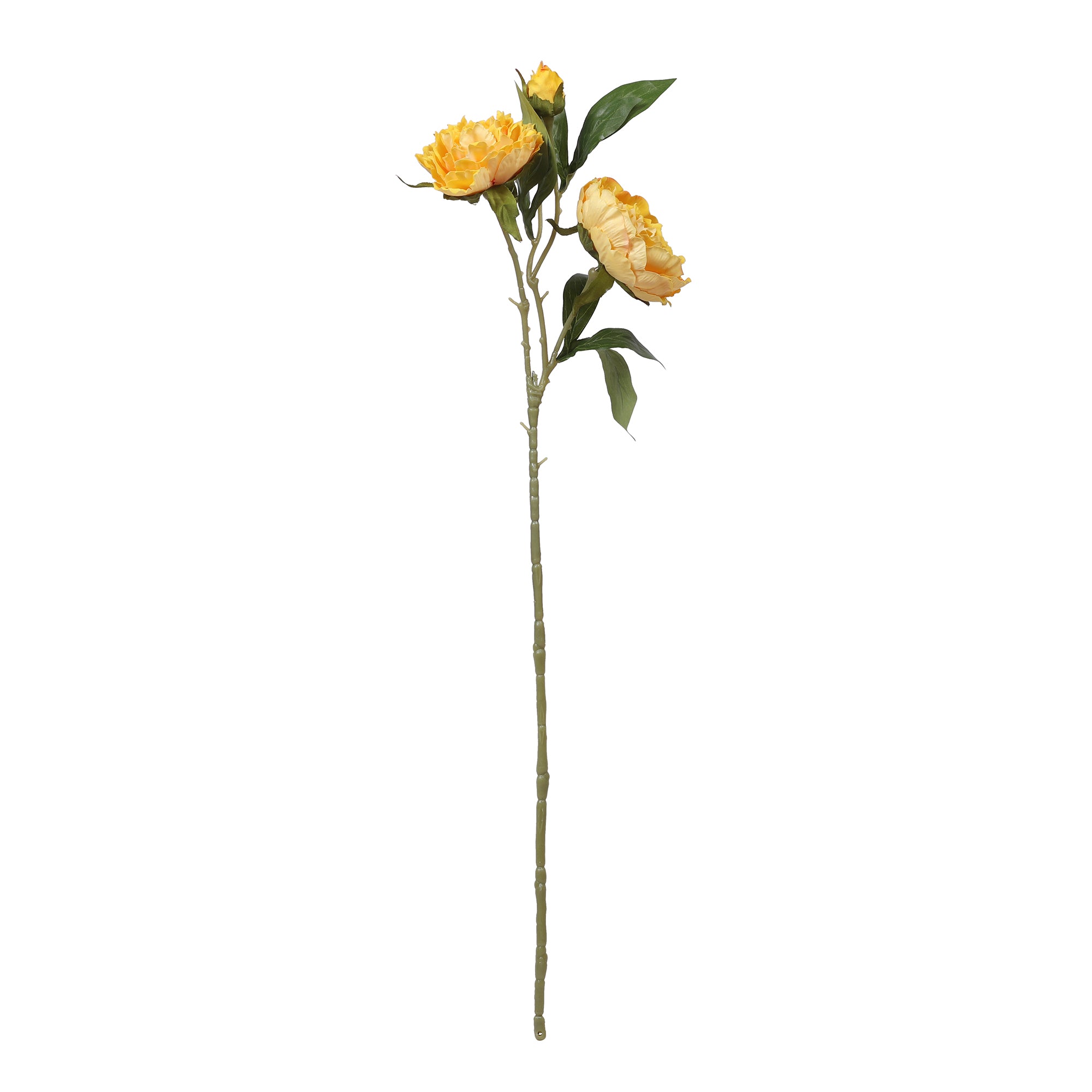 Blume Artificial Flower Peony Stem 74cm in Yellow Colour By Living Essence